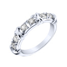 Серебряное кольцо с фианитами - 2225279