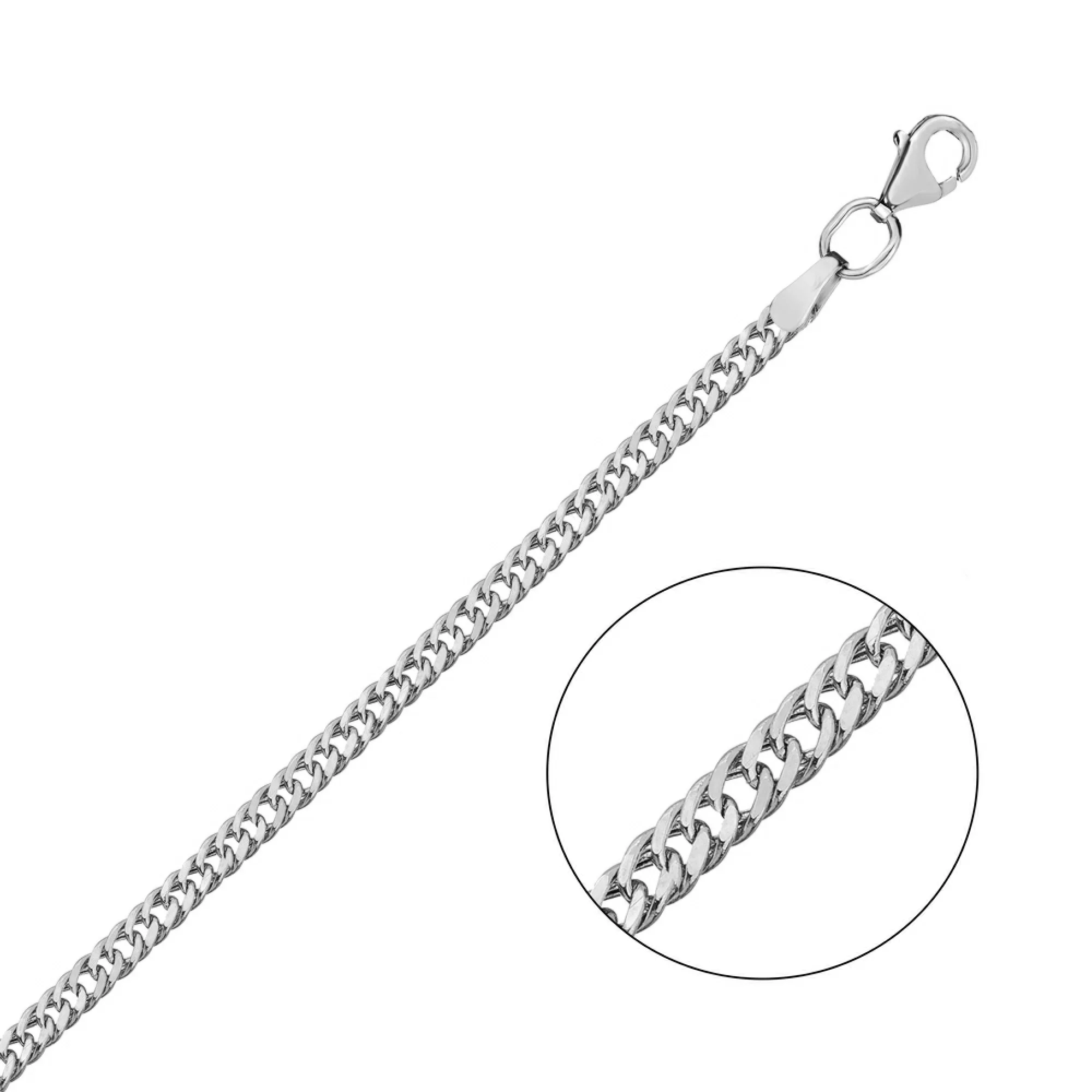 Браслет з срібла плетіння панцир - 1276764 – зображення 2