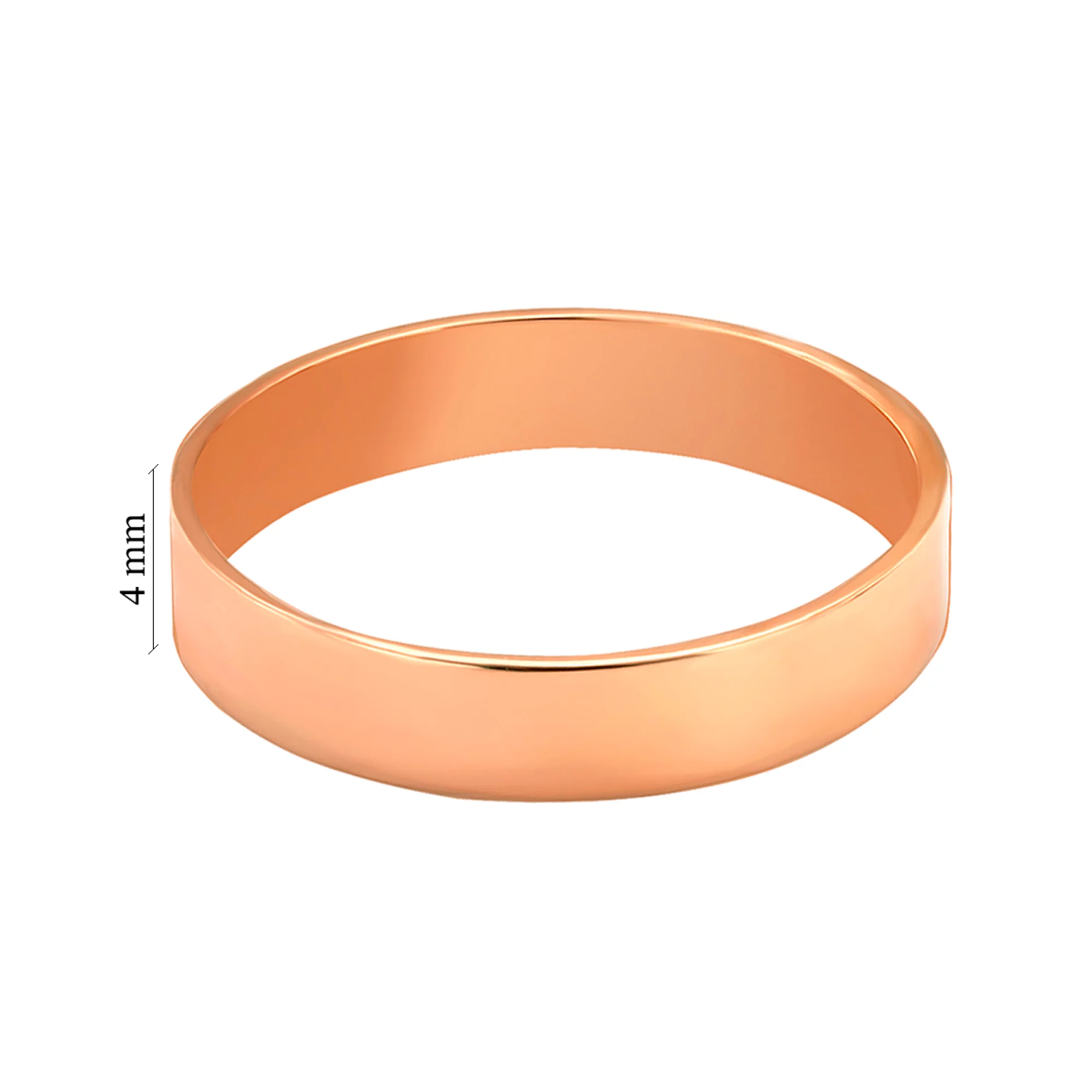 Обручальное кольцо американка из красного золота - 971899 – изображение 2