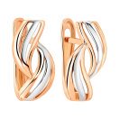 Сережки из комбинированного золота - 967174