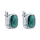 Сережки из серебра с топазом лондон  - 2263934