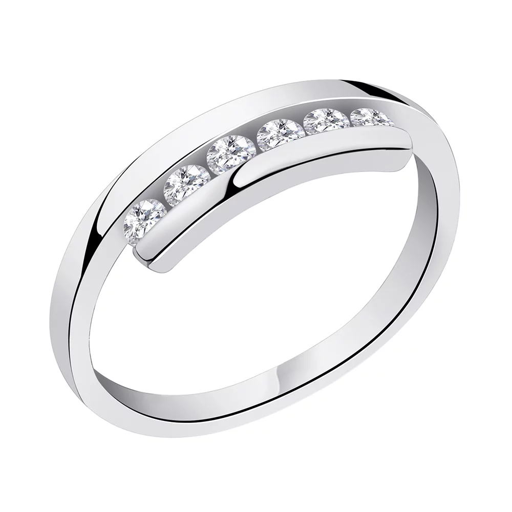 Кольцо из серебра с фианитом. Артикул 7501/5782: цена, отзывы, фото – купить в интернет-магазине AURUM