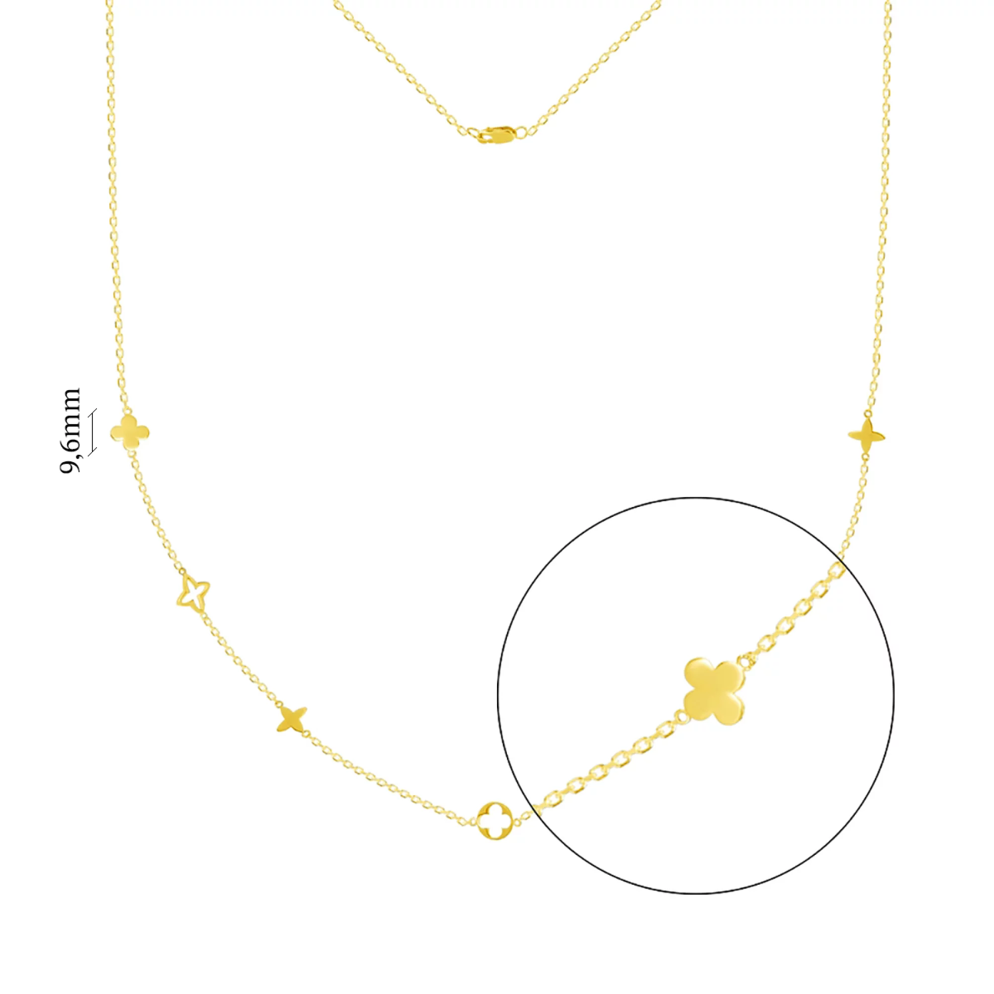 Кольє з лимонного золота у Якірному плетінні - 1095011 – зображення 2