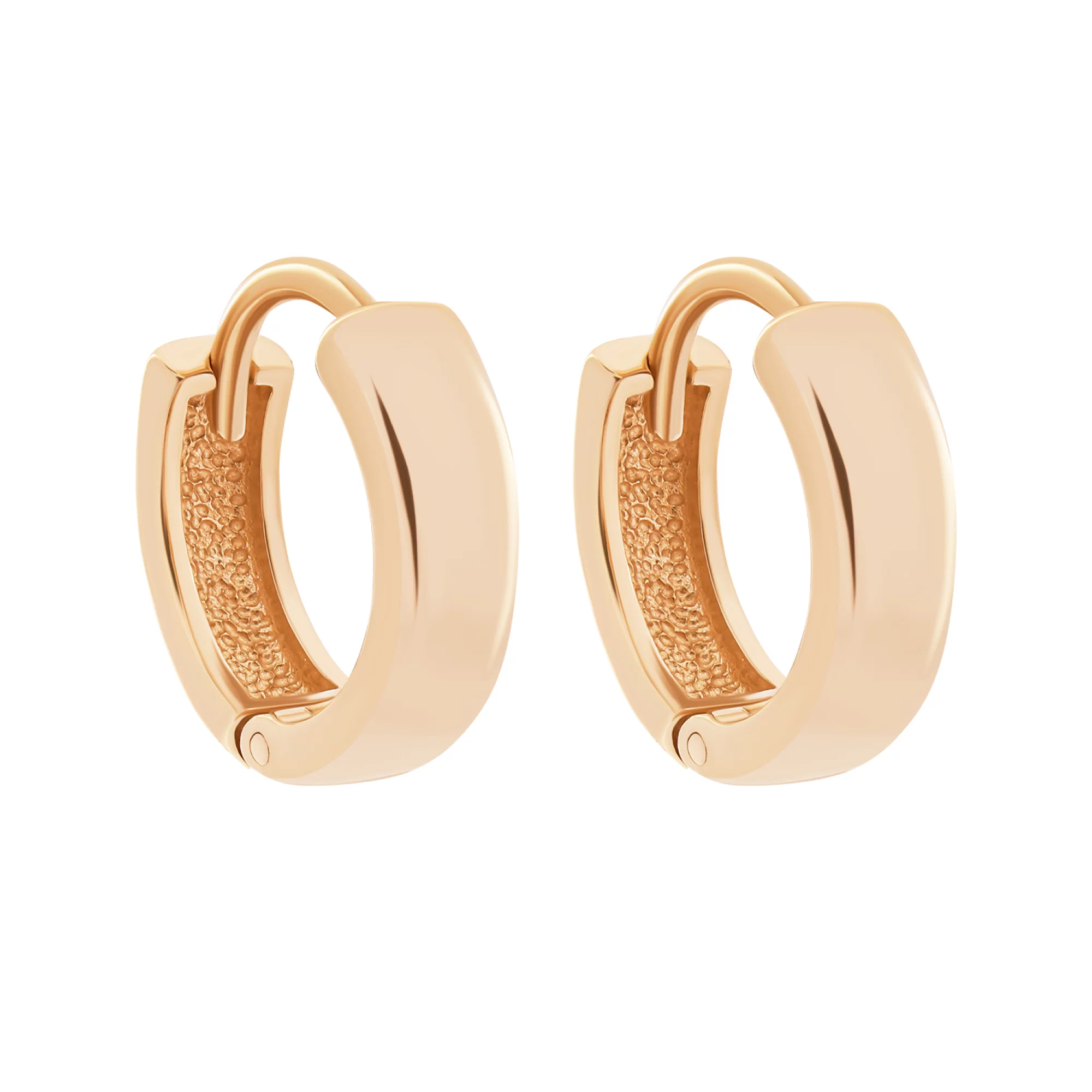 Сережки-кольца из красного золота - 1500052 – изображение 1