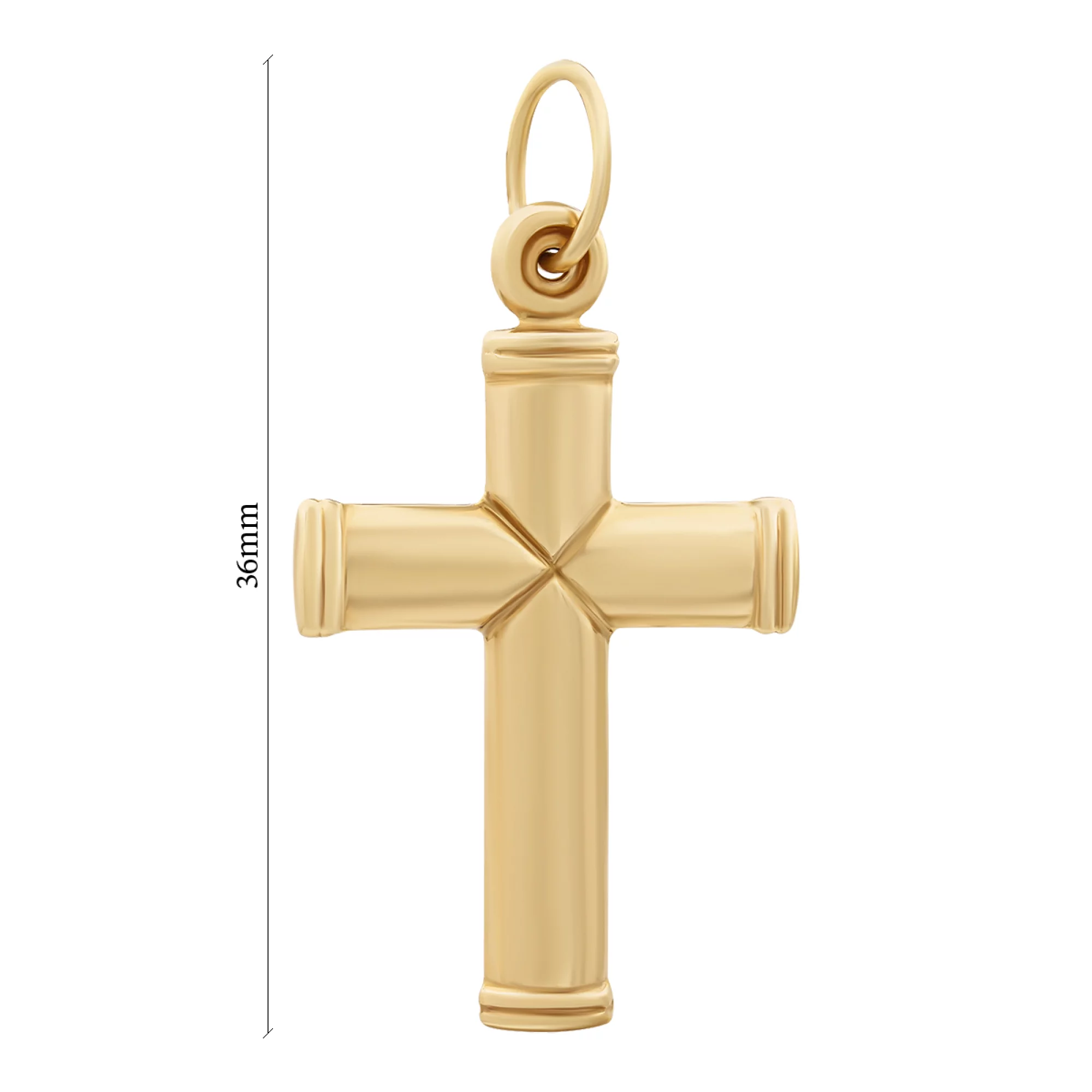 Крестик из красного золота - 813213 – изображение 3