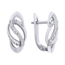 Серьги из белого золота с бриллиантами - 406265