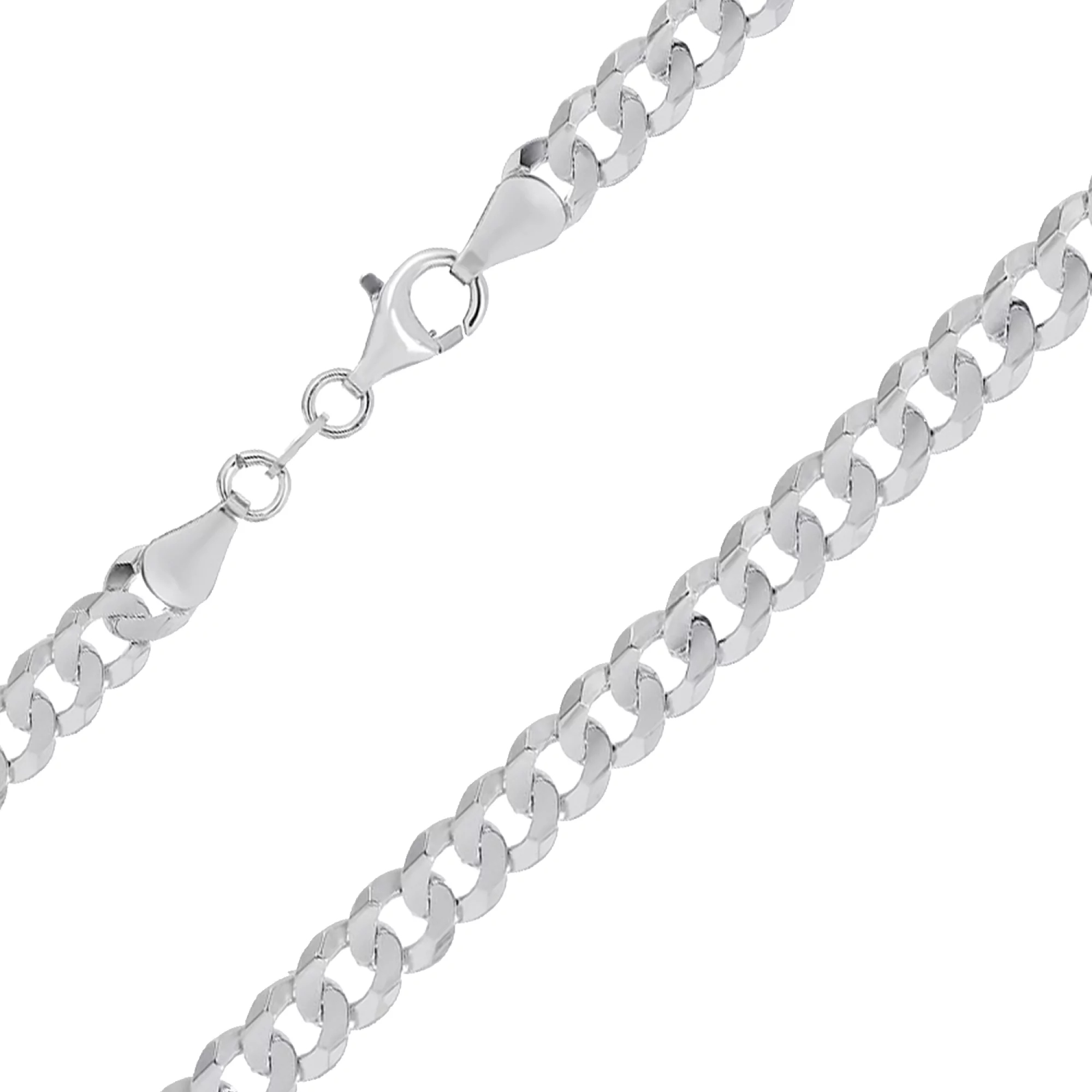 Серебряная цепочка с родированием плетение панцирь - 1524591 – изображение 1