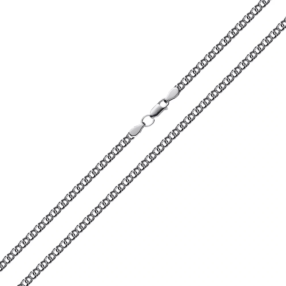 Цепочка из серебра плетение Бисмарк. Артикул 7908/1057-ч: цена, отзывы, фото – купить в интернет-магазине AURUM