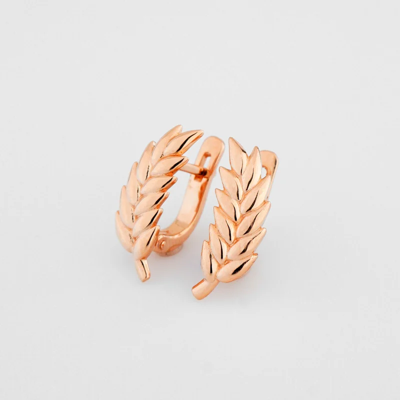 Серьги "Колосок" из красного золота  - 2267708