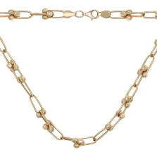 Кольє з червоного золота з якірним плетінням - 896336