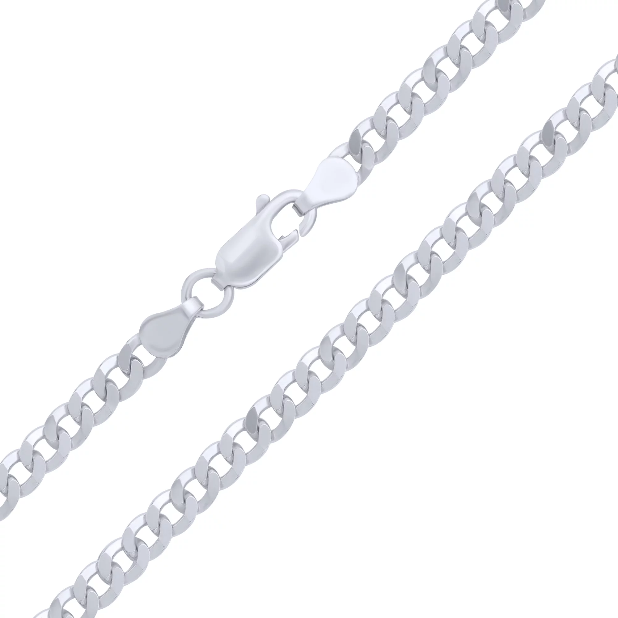 Серебряная цепочка с родированием плетение панцирь - 1685805 – изображение 1