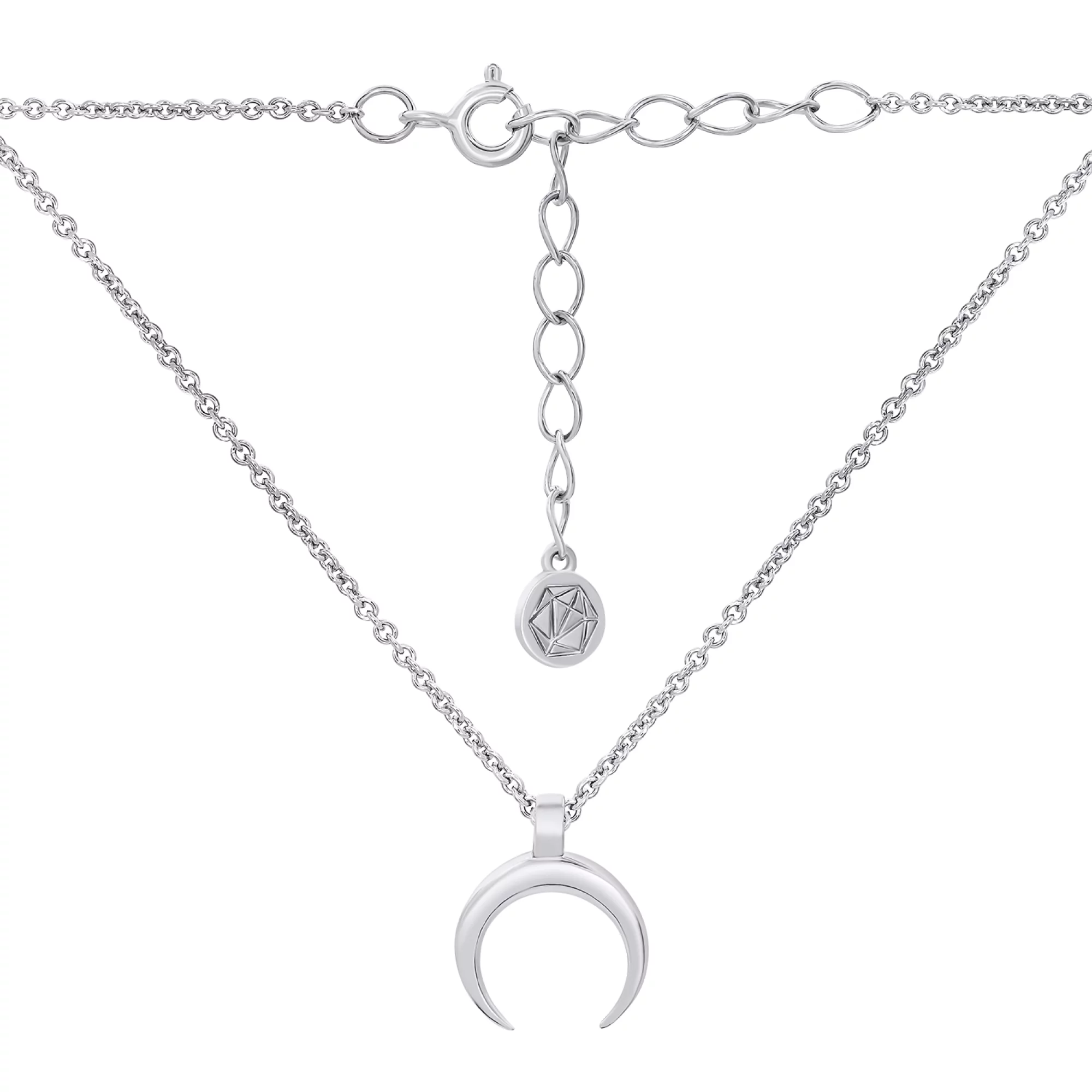 Цепочка серебряная с подвеской "Месяц" плетение якорное - 1547692 – изображение 2