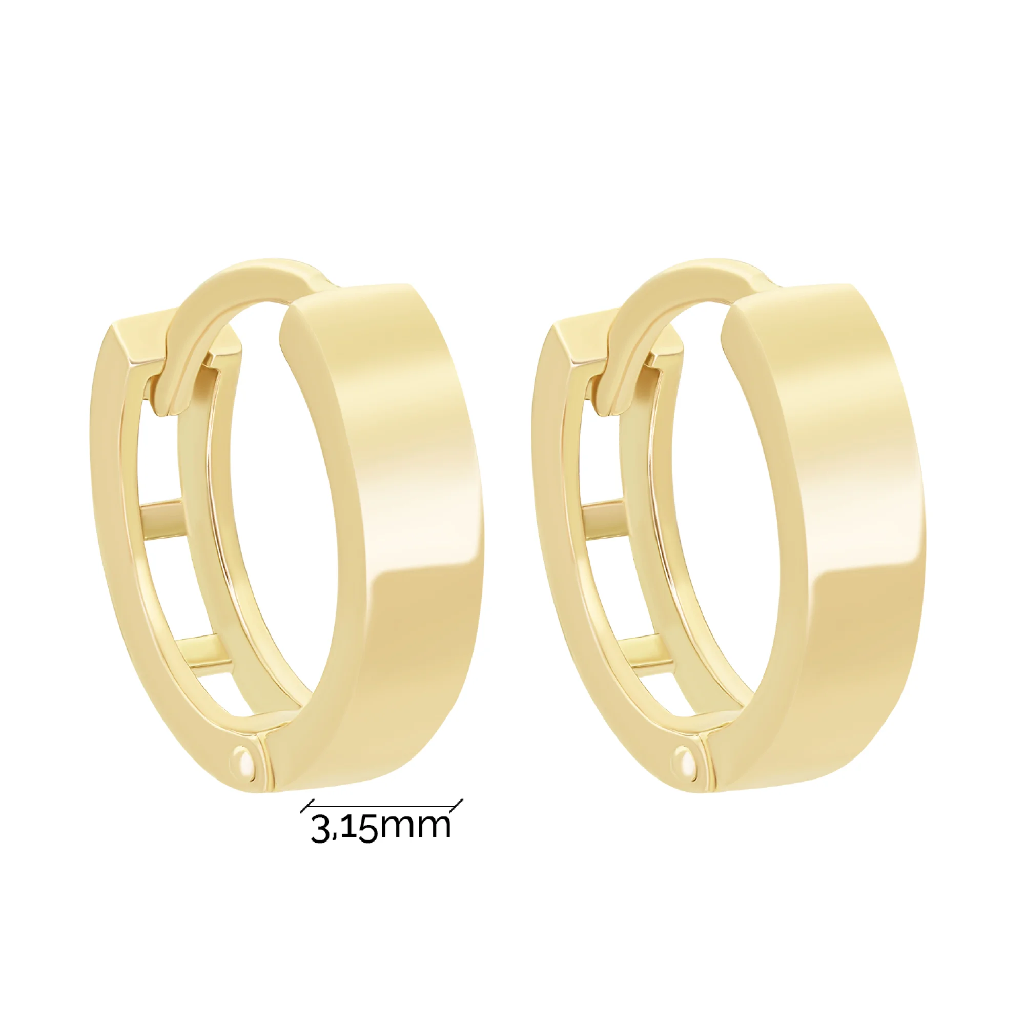 Серьги-кольца в красном золоте - 1578876 - 3