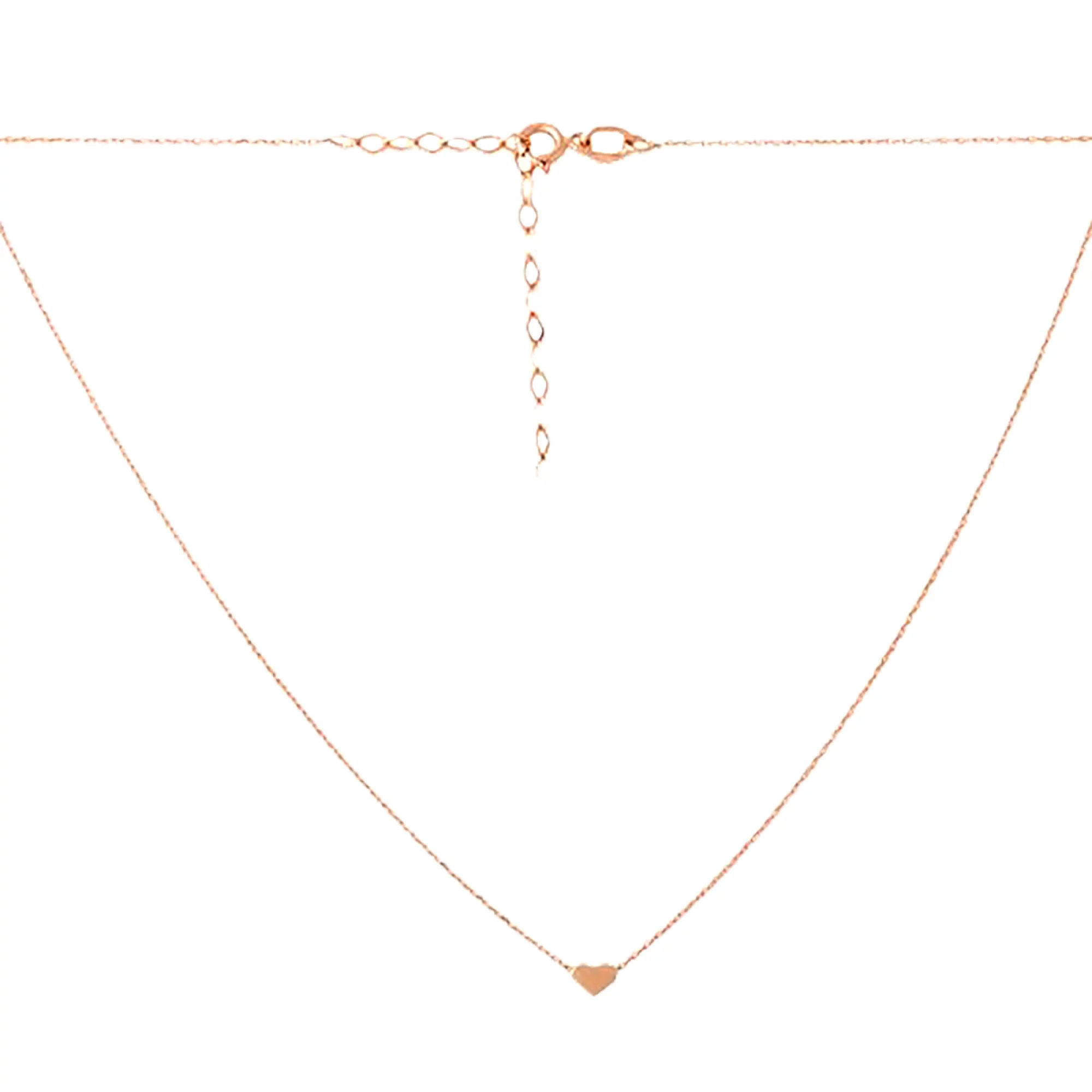 Колье из красного золота "Сердечко" якорное плетение - 971908 – изображение 1