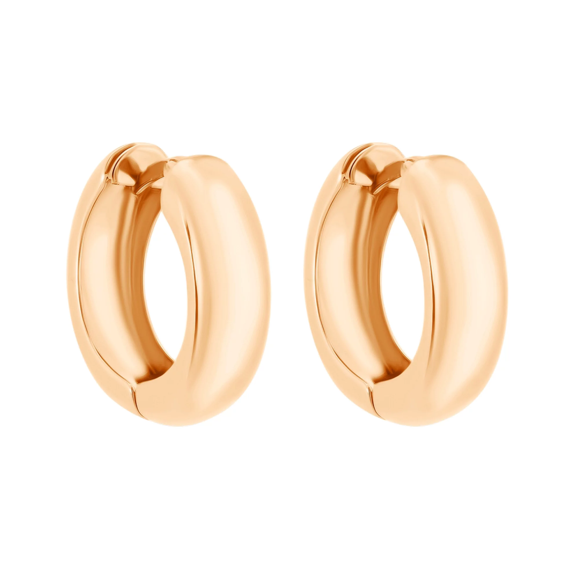 Сережки-кольца из красного золота - 1277023 – изображение 1