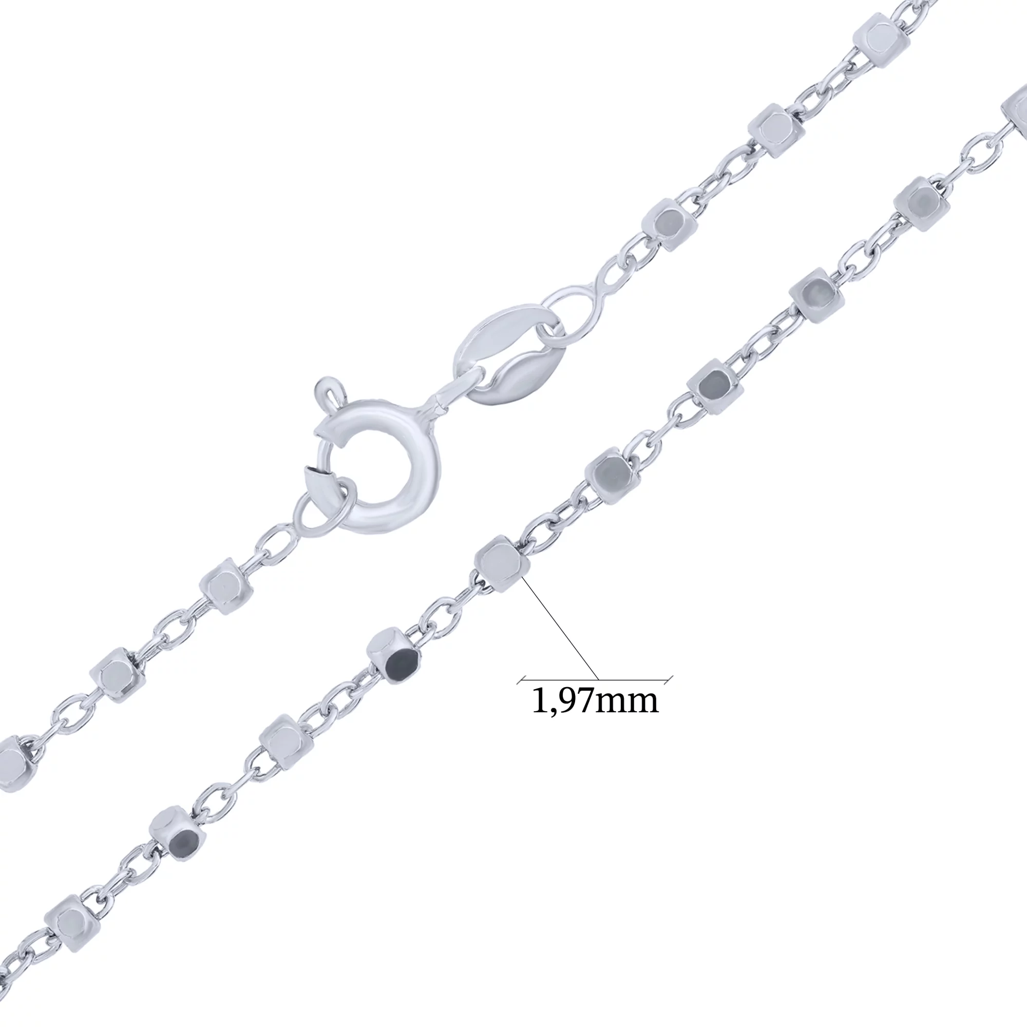 Срібний браслет плетіння якір - 1714825 – зображення 3