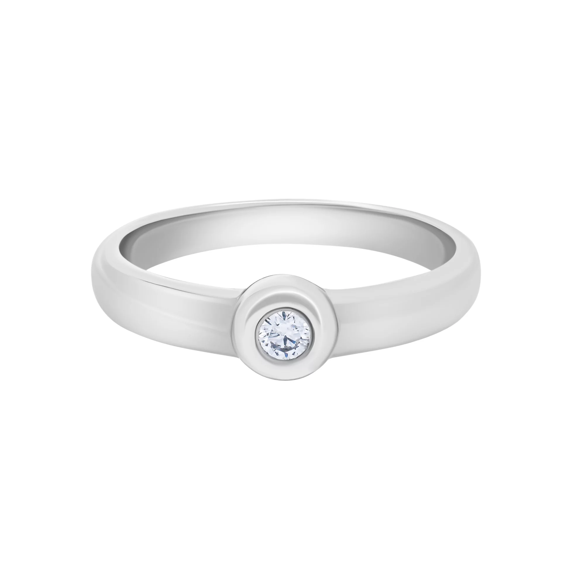 Кольцо для помолвки из белого золота с бриллиантом - 1784596 – изображение 2