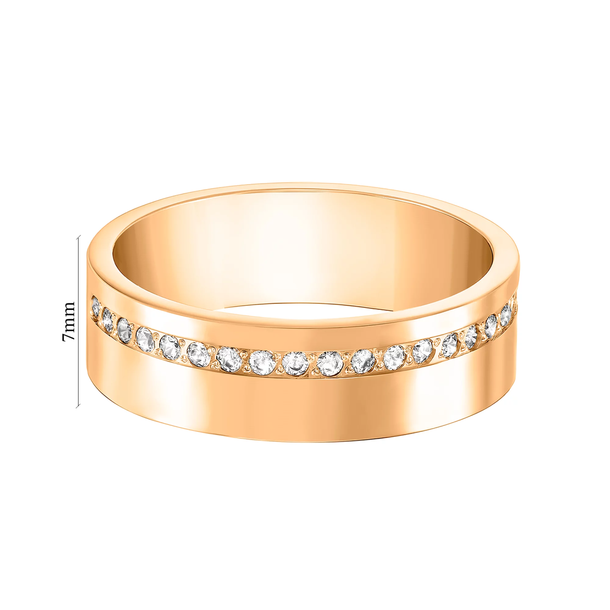 Обручальное кольцо американка  с бриллиантами - 521278 – изображение 2