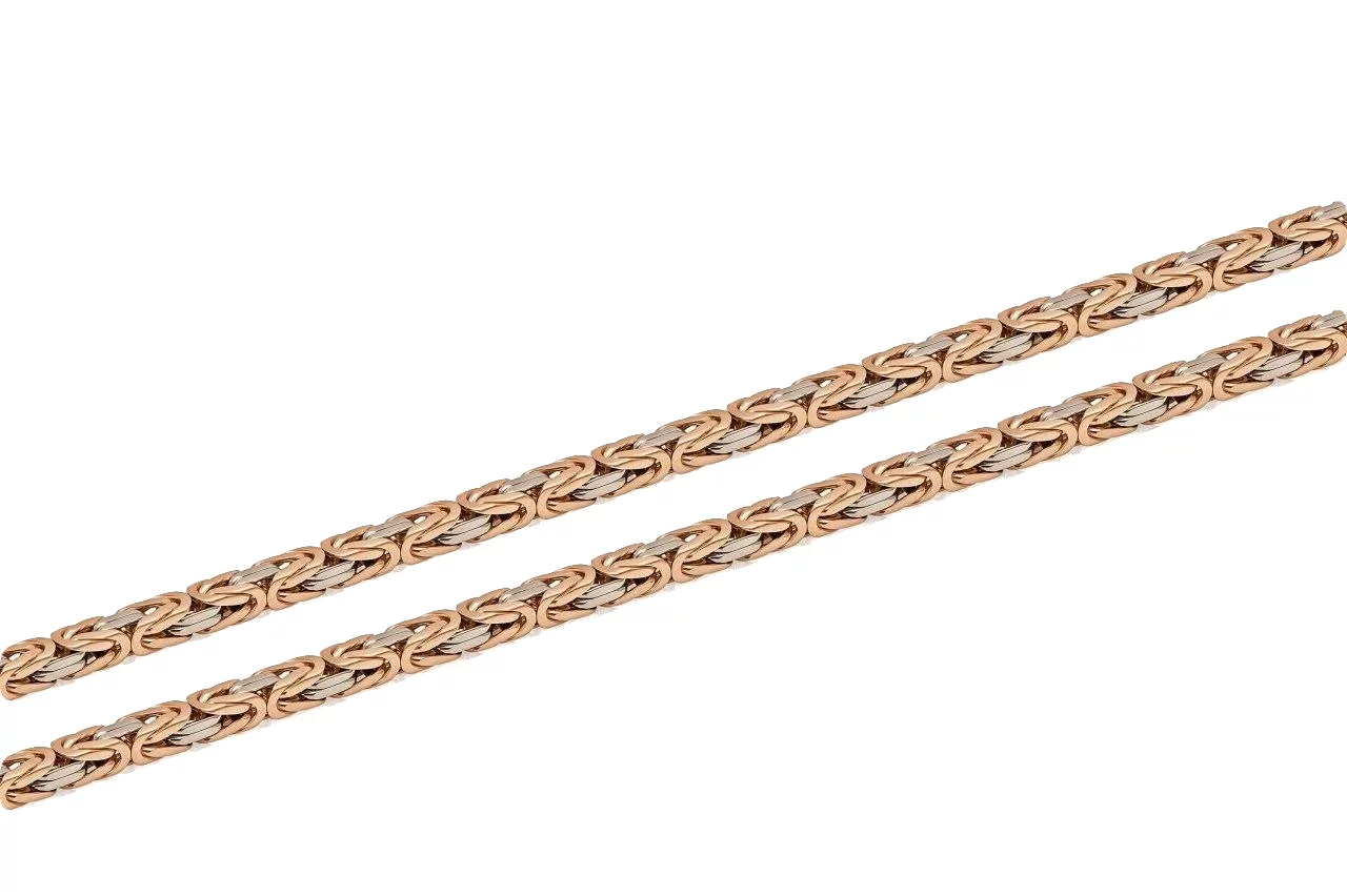 Цепочка из комбинированного золота плетение Двойной Якорь. Артикул Ц0038: цена, отзывы, фото – купить в интернет-магазине AURUM