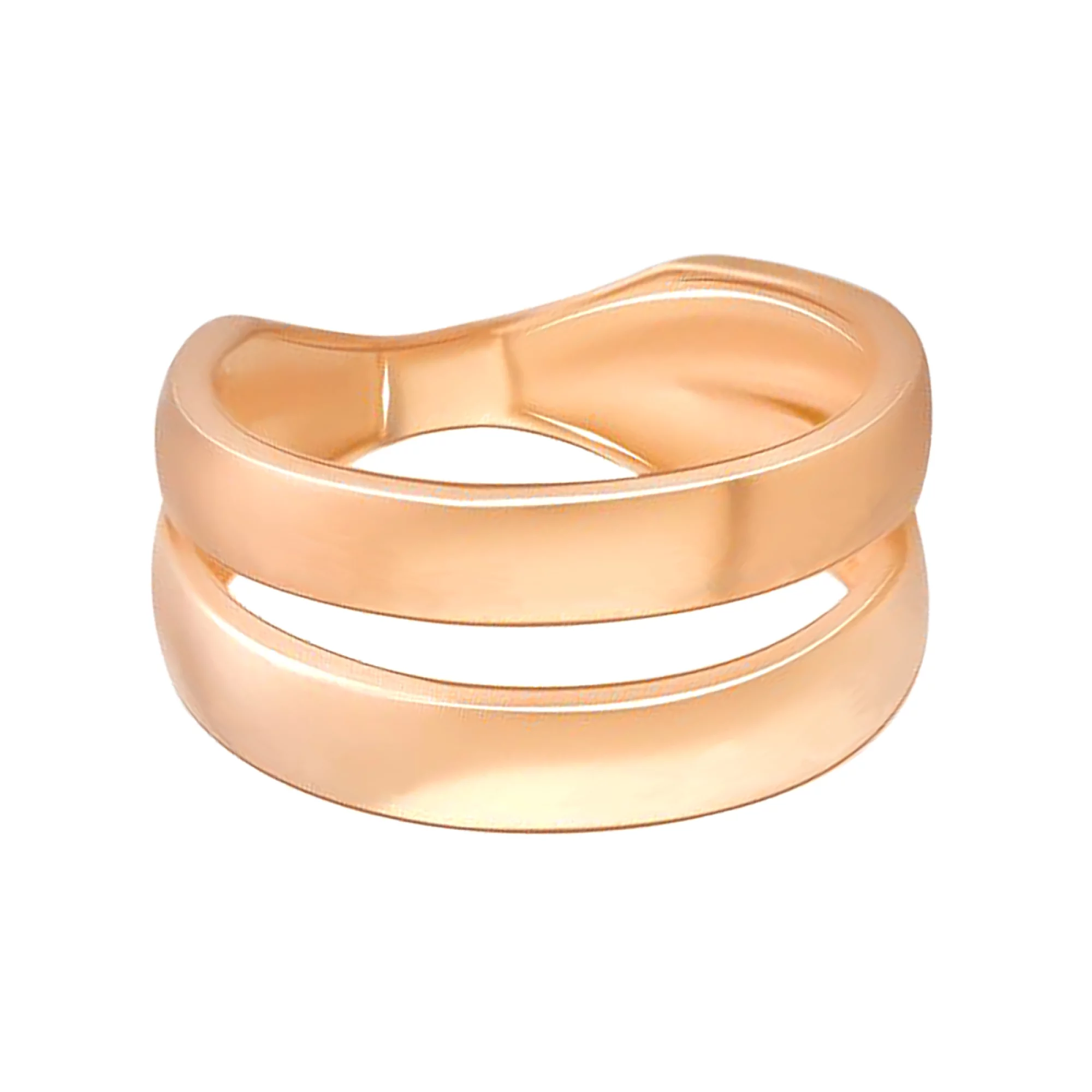 Двойное кольцо из красного золота - 1395461 – изображение 2