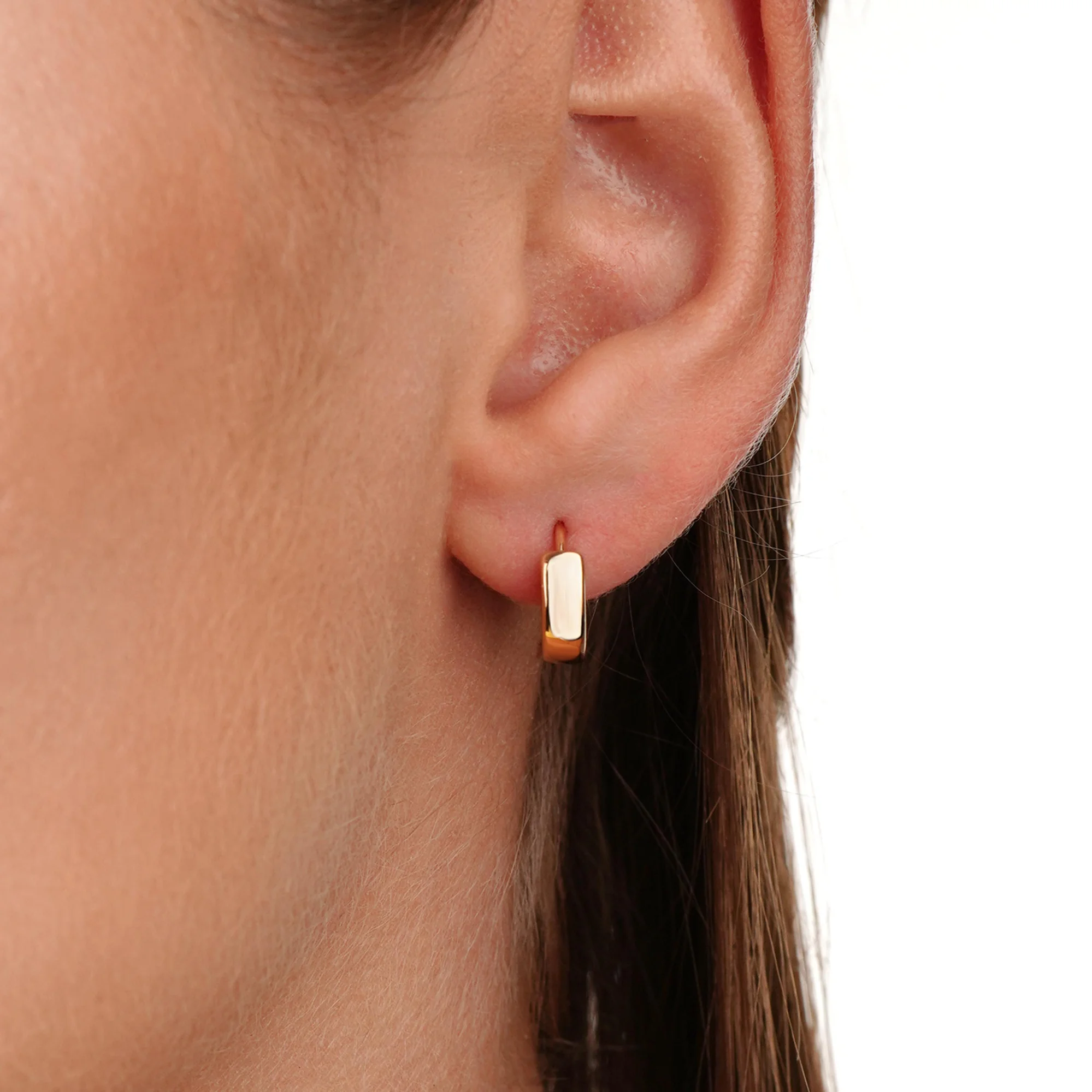 Сережки-кольца из красного золота - 1500052 - 1