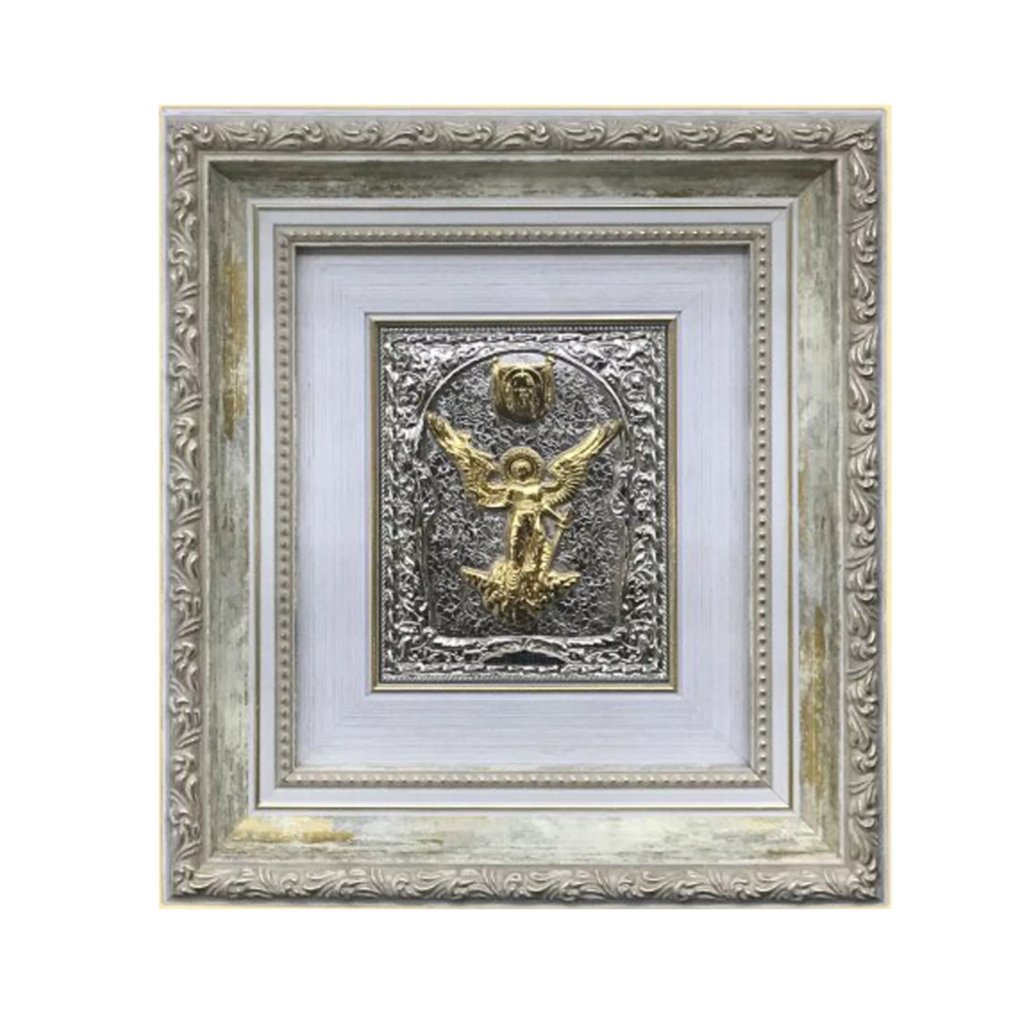 Срібна ікона "Янгол Охоронець" з позолотою - 1573219 – зображення 1