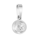 Подвес из белого золота с фианитом - 1521725