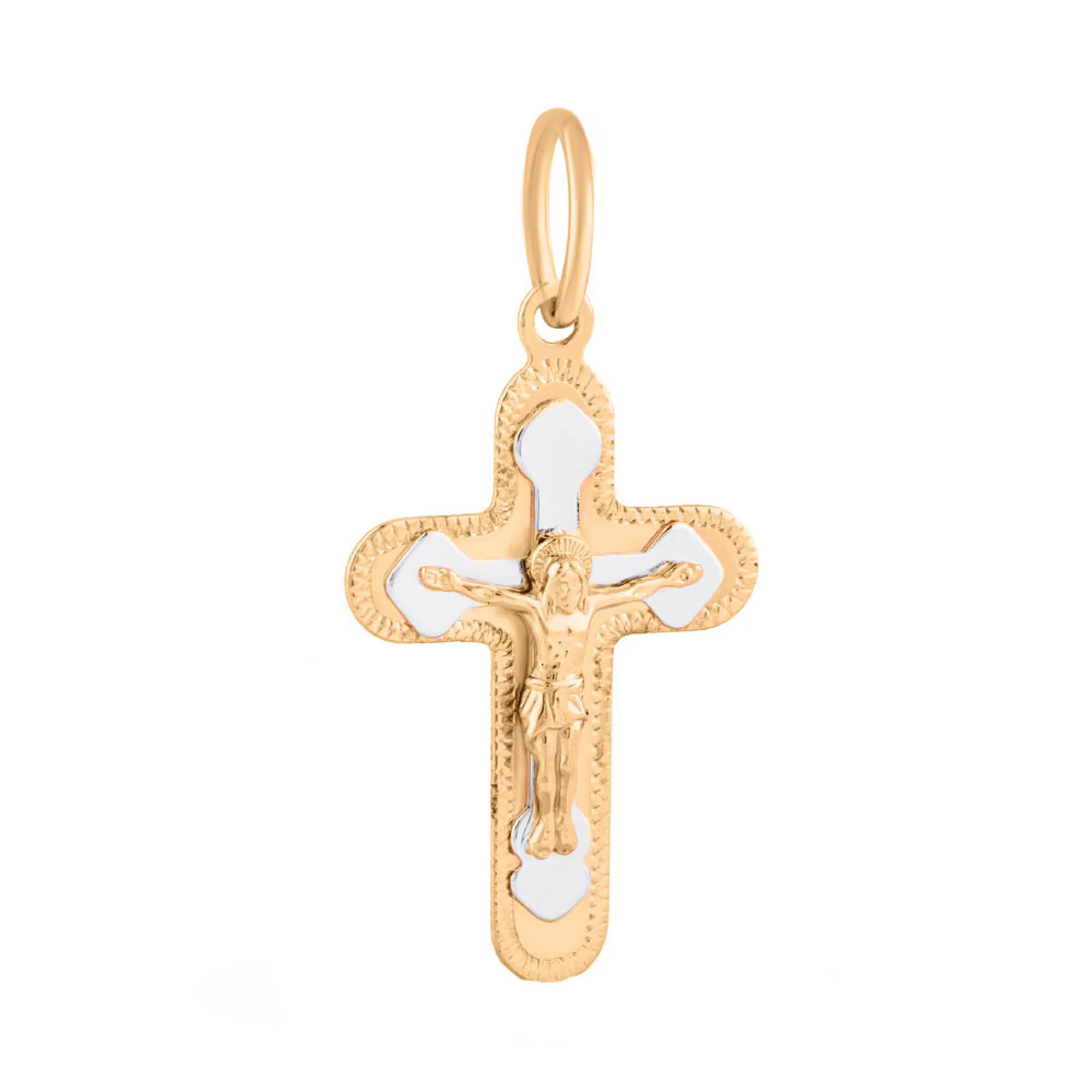 Крестик золотой с распятием - 1619032 – изображение 1