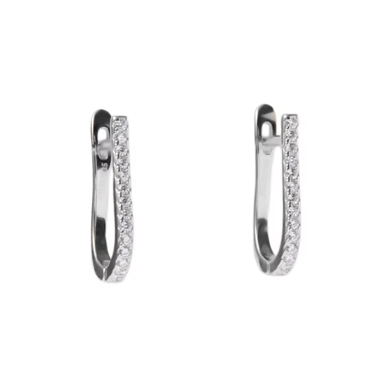 Сережки срібні з фіанітами. Артикул 7502/С2Ф/173: ціна, відгуки, фото – купити в інтернет-магазині AURUM