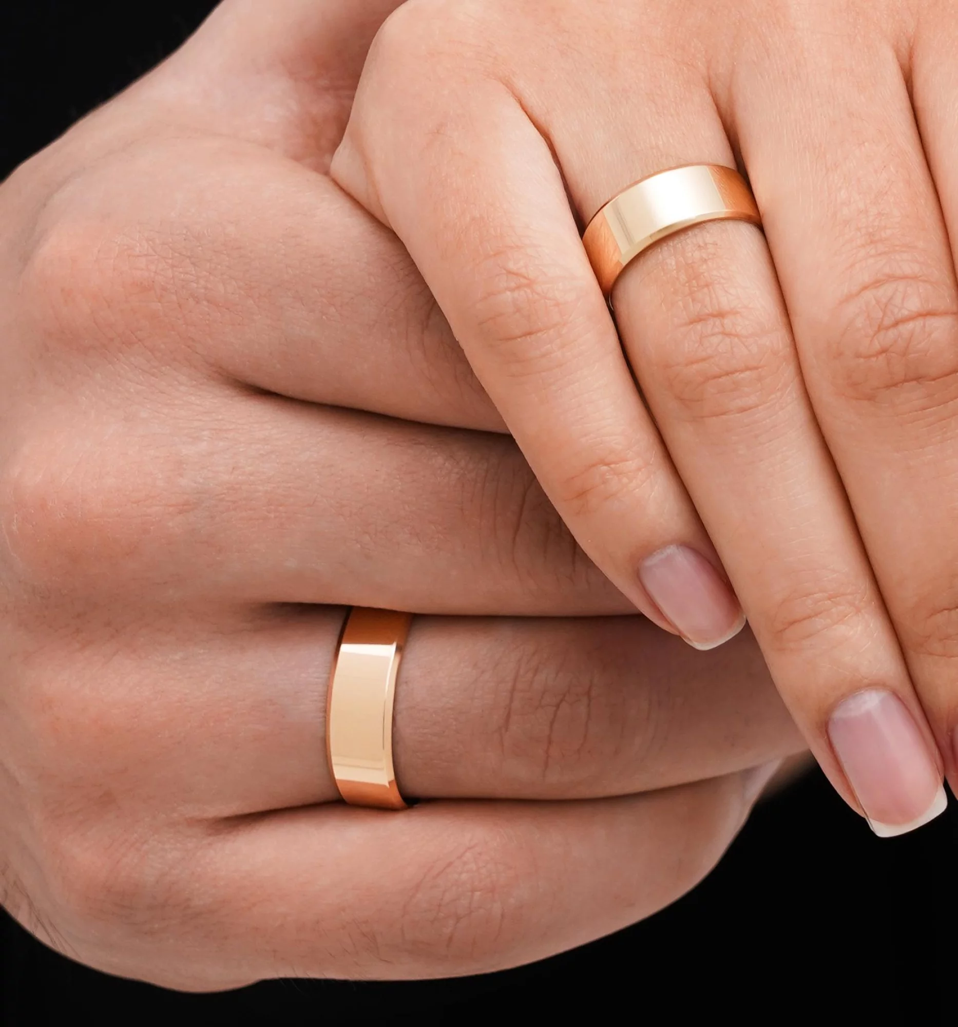 Обручальное кольцо модели американка из красного золота - 547235 – изображение 2