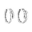 Серьги-кольца "Змея" из белого золота - 2149615