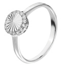 Кольцо серебряное с фианитами - 850362