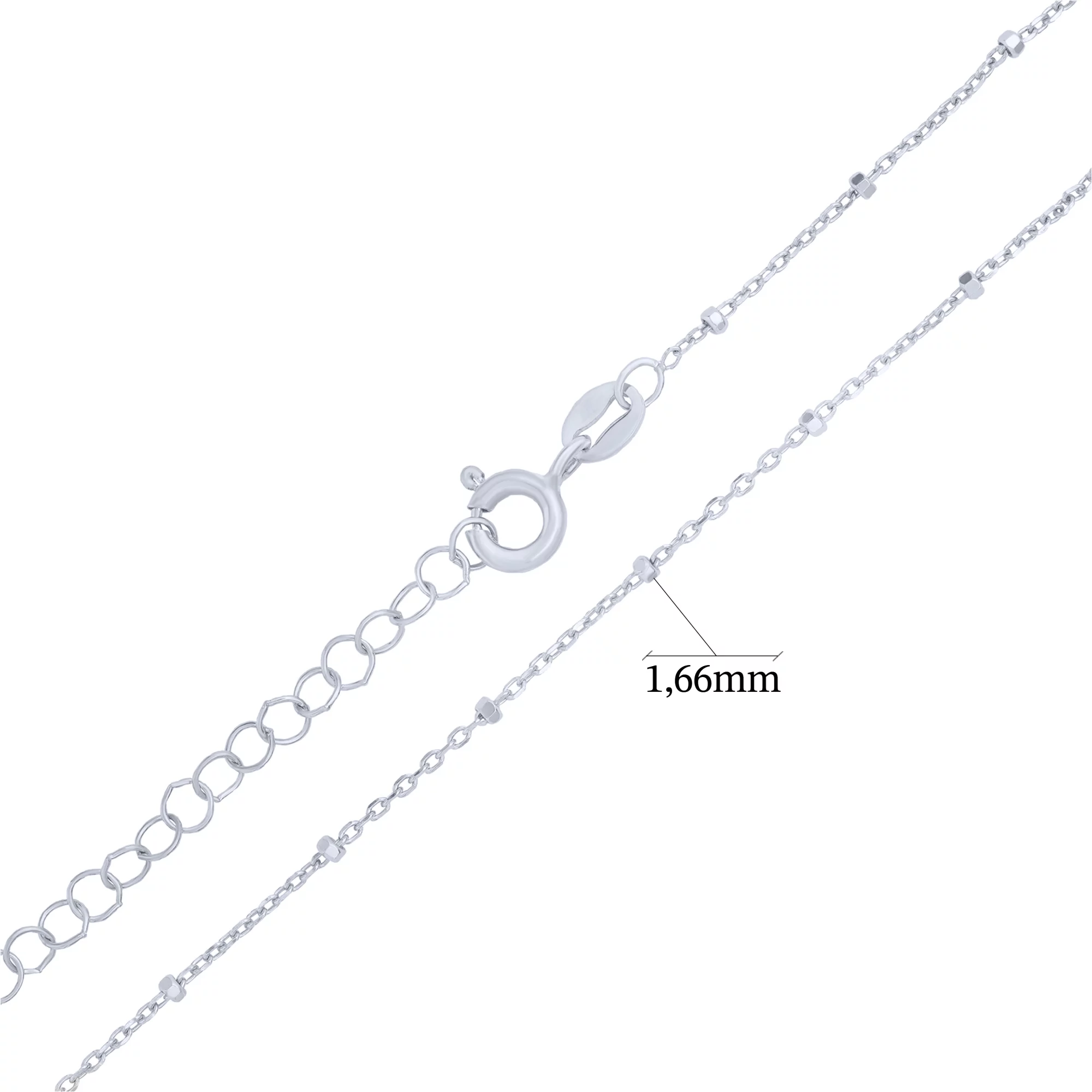 Срібний браслет на ногу якірне плетіння - 1714883 – зображення 3