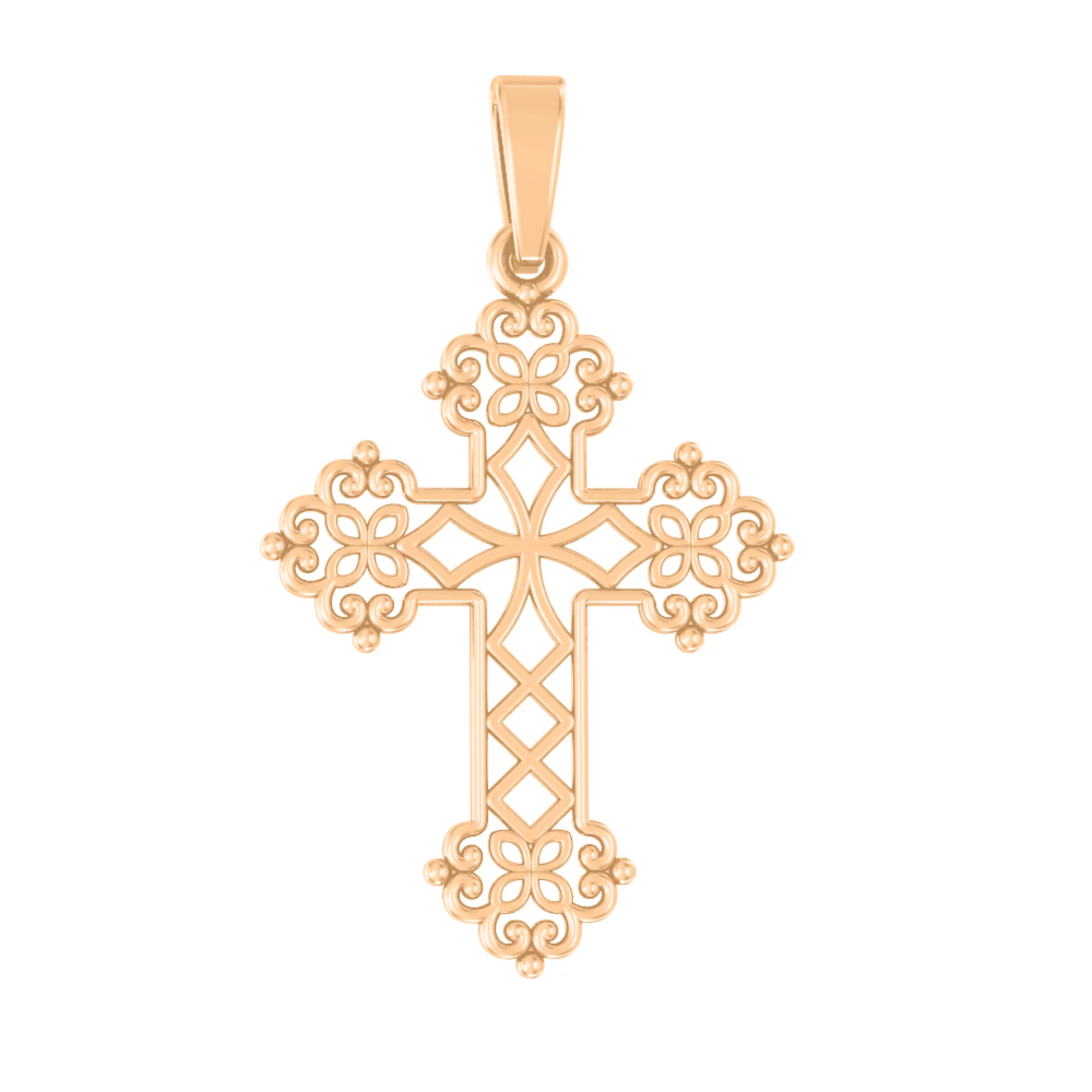 Крестик из красного золота - 1518643 – изображение 1
