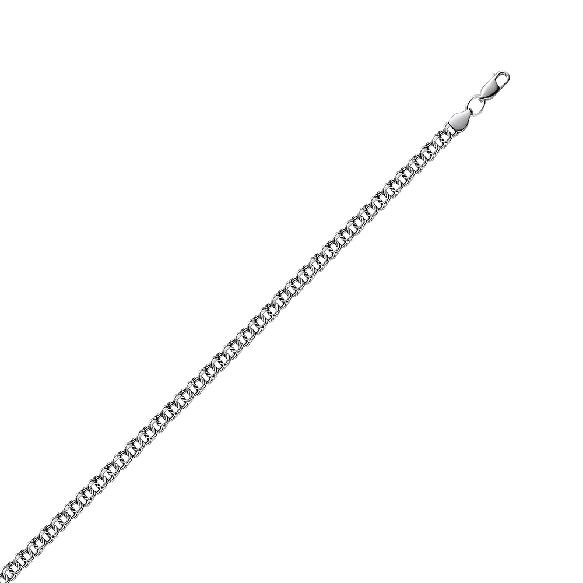 Браслет из серебра с чернением плетение бисмарк - 1525614 – изображение 2