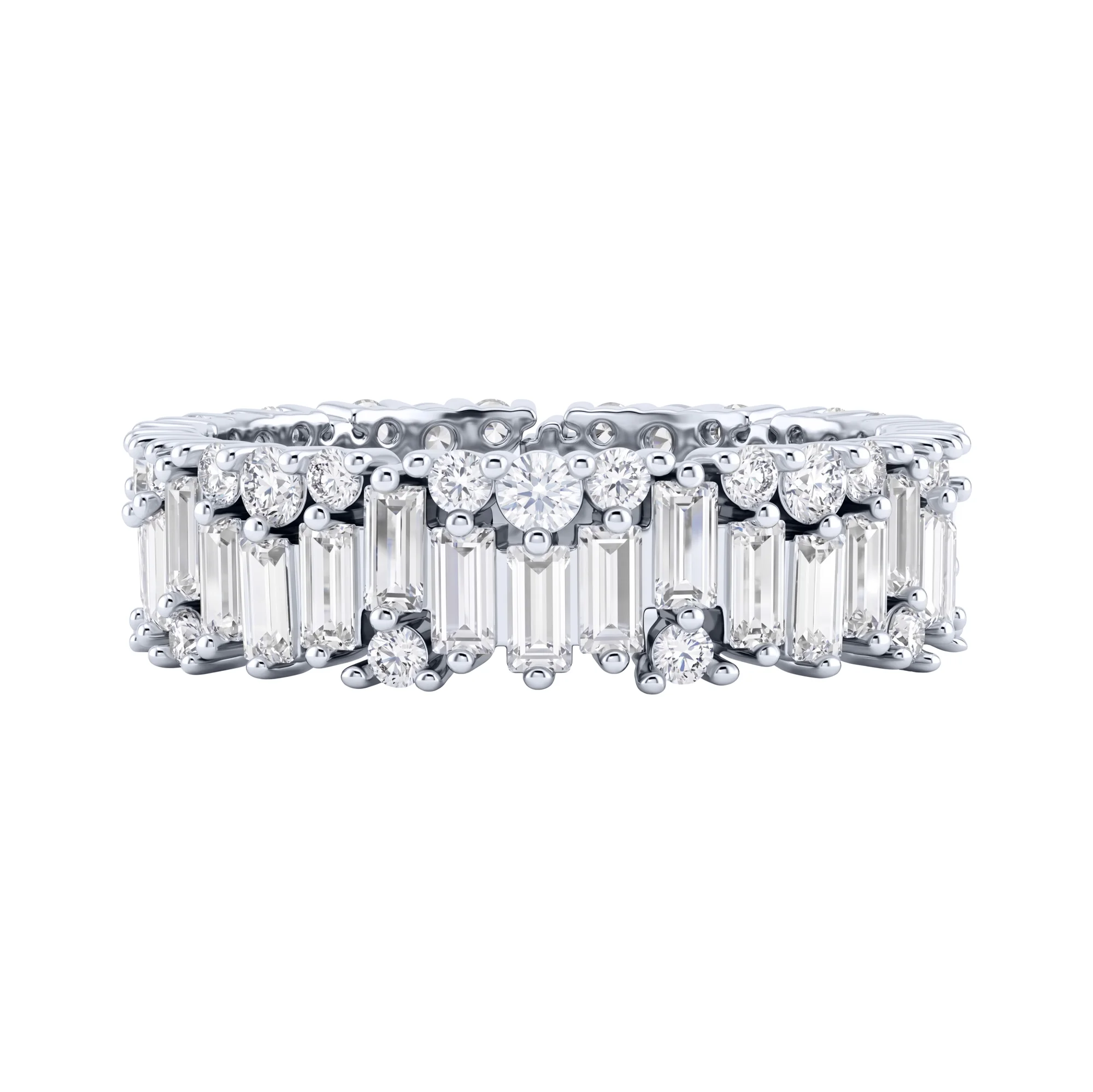 Серебряное кольцо с фианитами  - 2261143 - 2