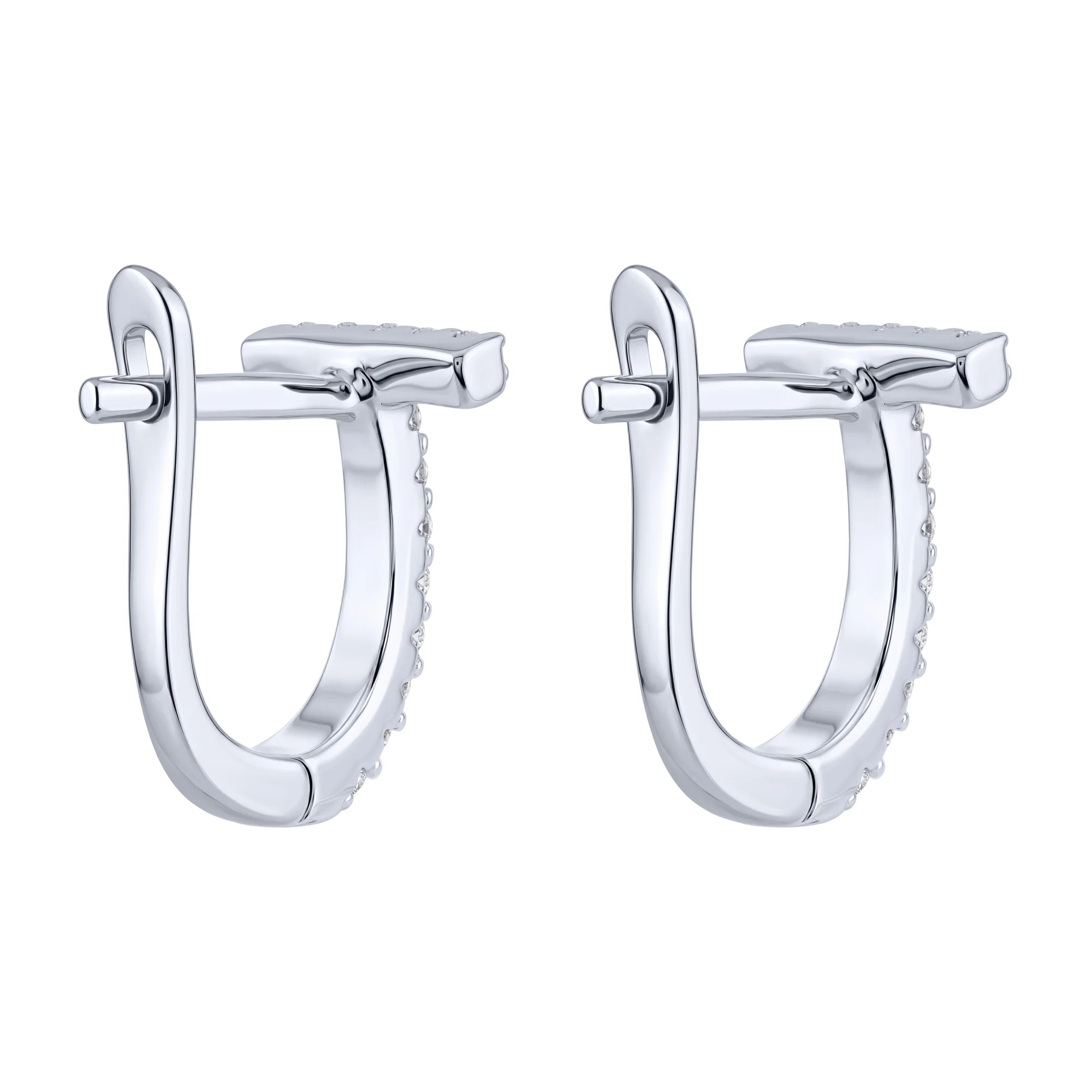 Серебряные серьги с фианитами - 2187085 - 2