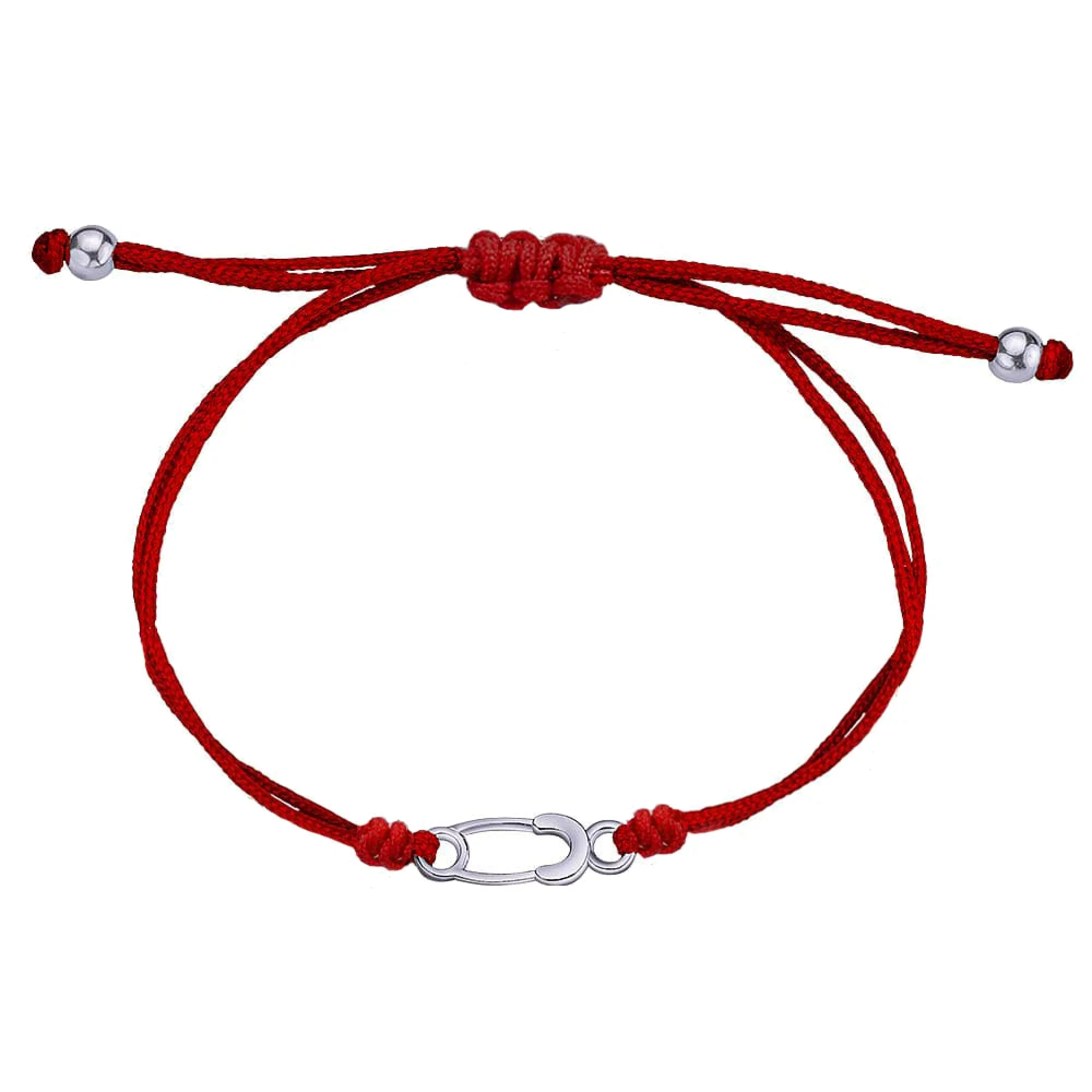 Красная нить с серебряной вставкой Шпилька - 457916 – изображение 1