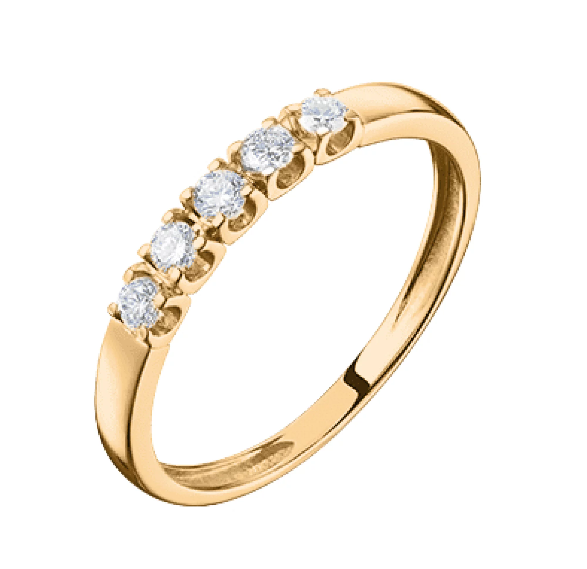 Золотое кольцо с бриллиантами - 512376 – изображение 1