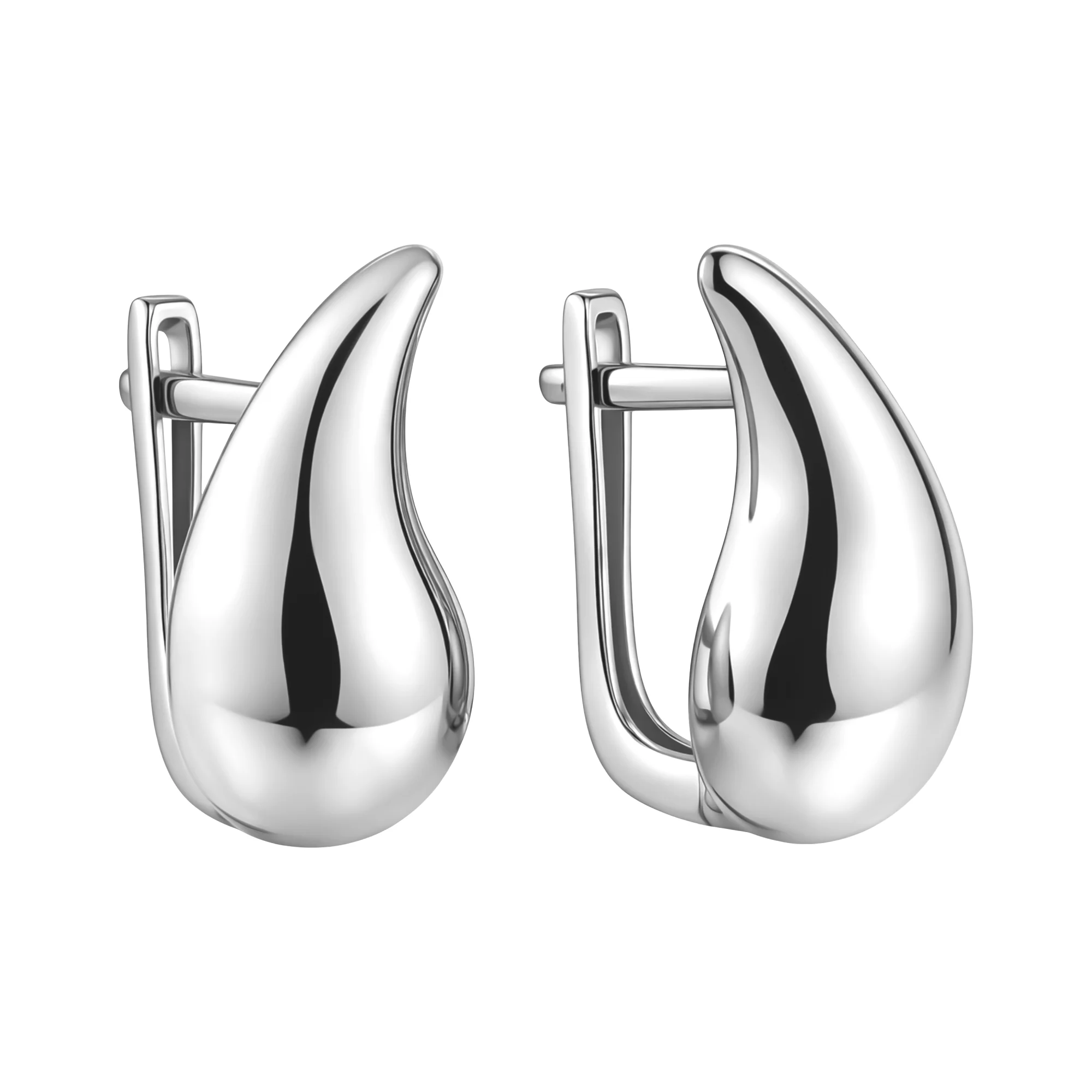 Серьги "Капля" из белого золота - 2130370 - 1