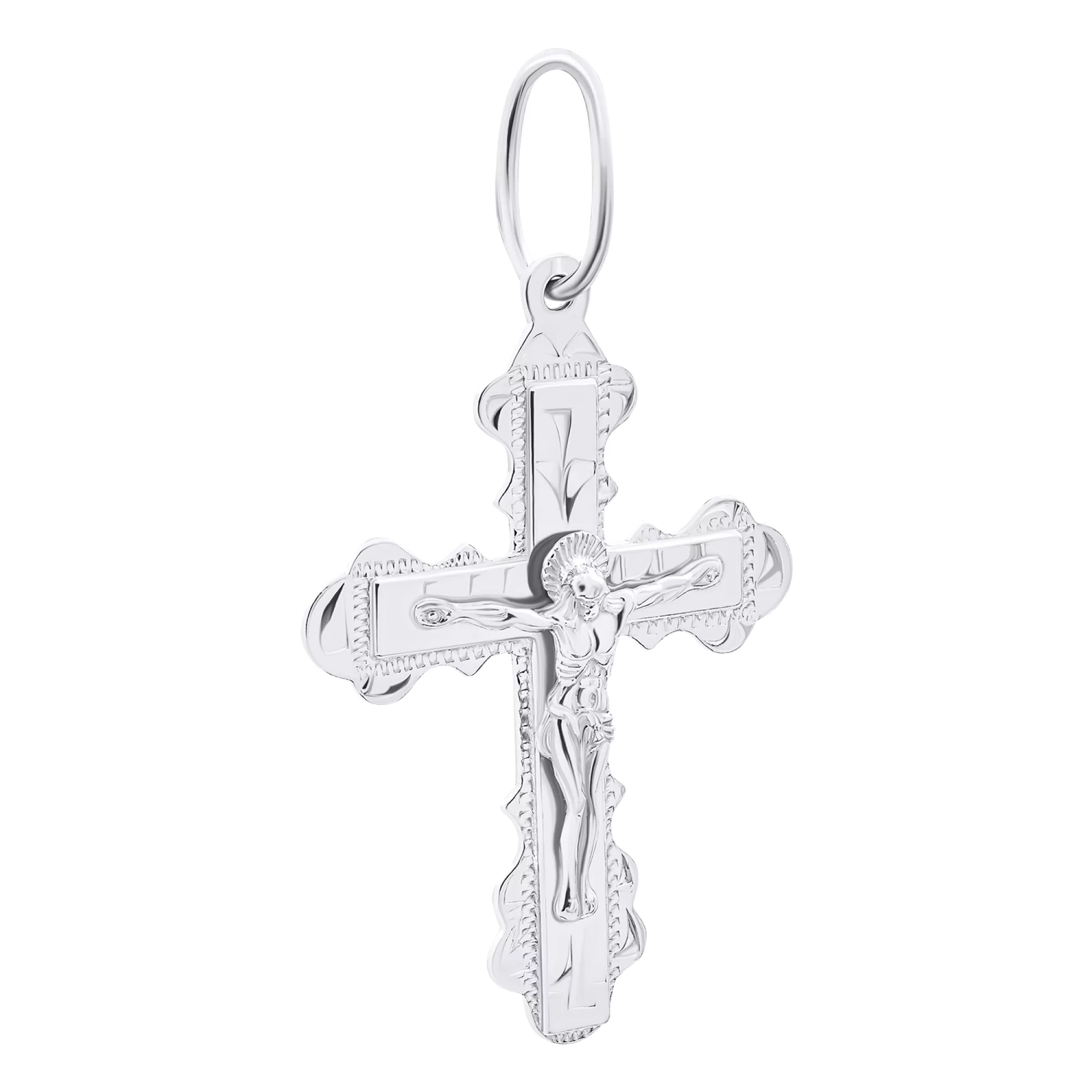Православний срібний хрестик - 1521080 – зображення 1