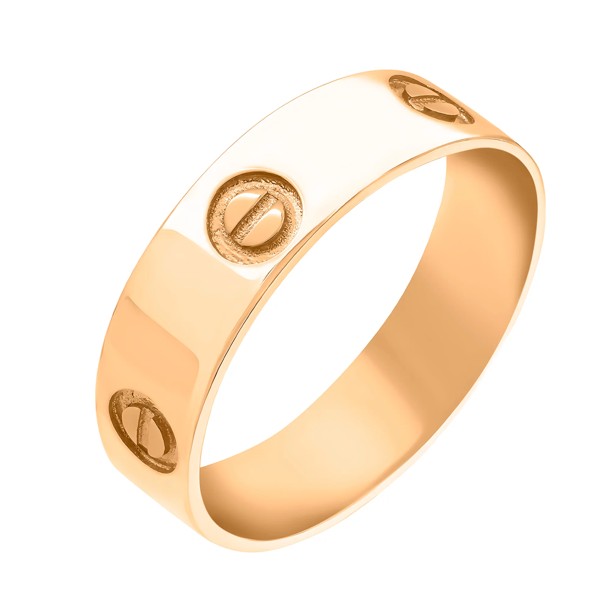 Кольцо "Love" из красного золота - 1505664 – изображение 1
