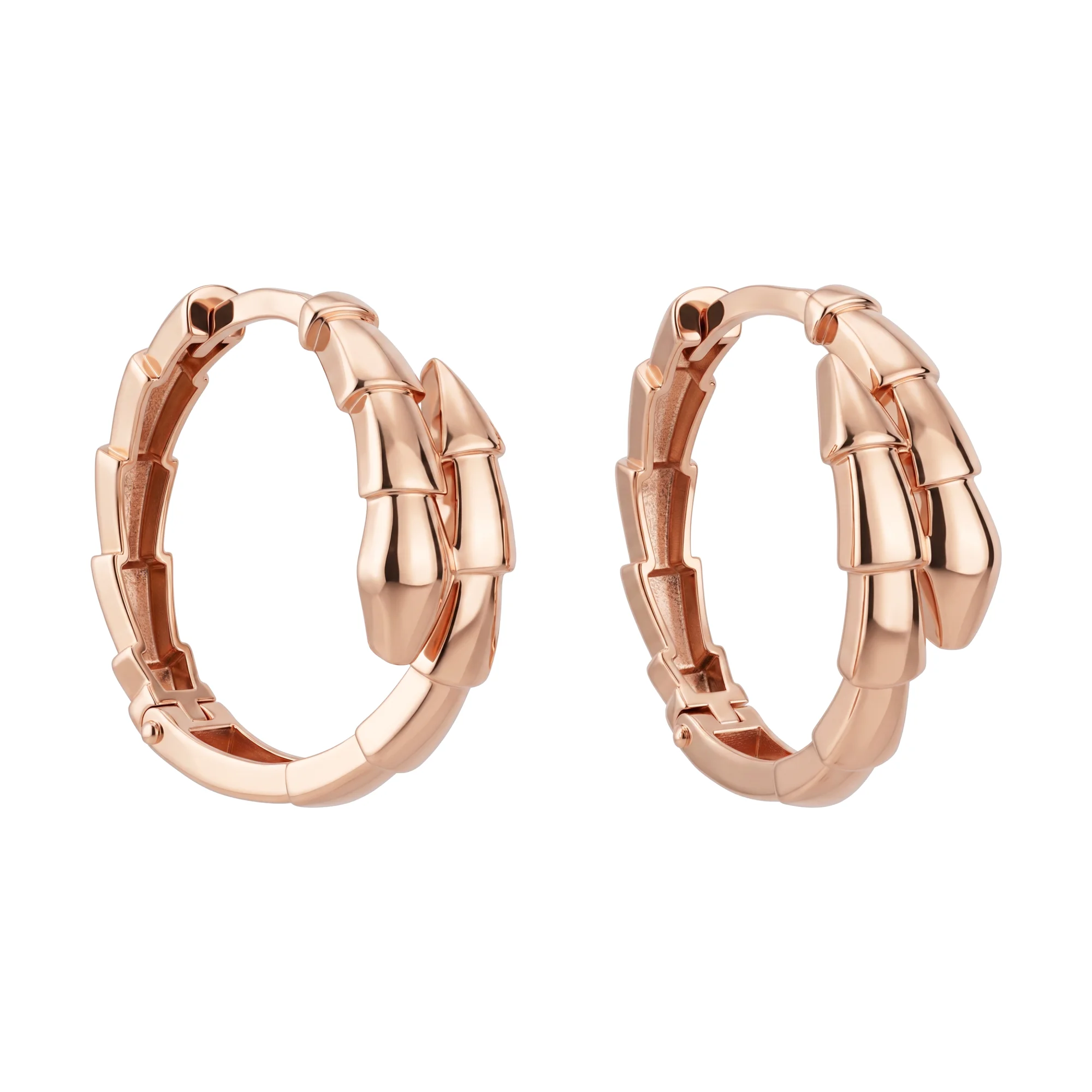 Серьги-кольца "Змея" из красного золота - 2149613 - 1