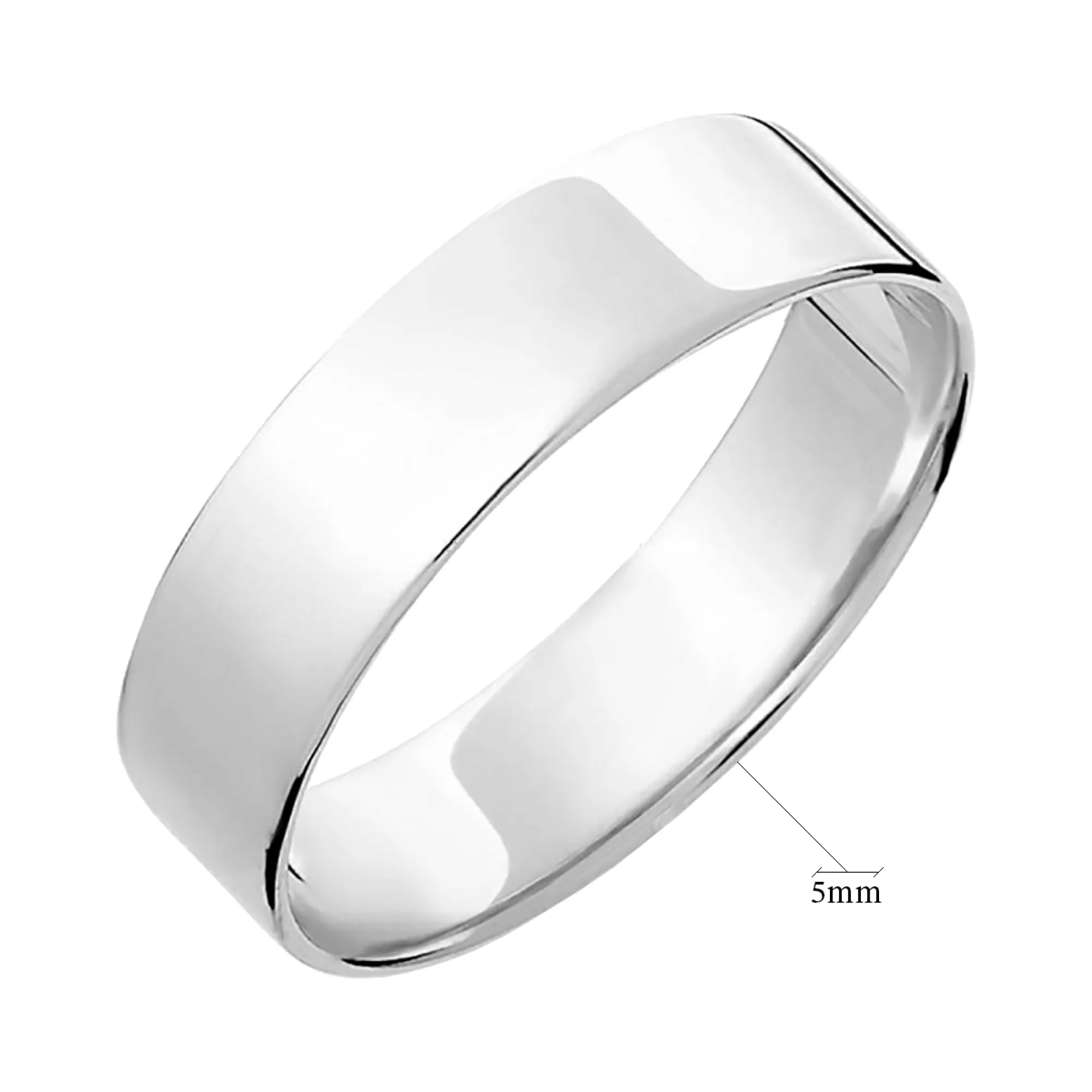 Обручальное кольцо из белого золота американка - 569961 – изображение 2