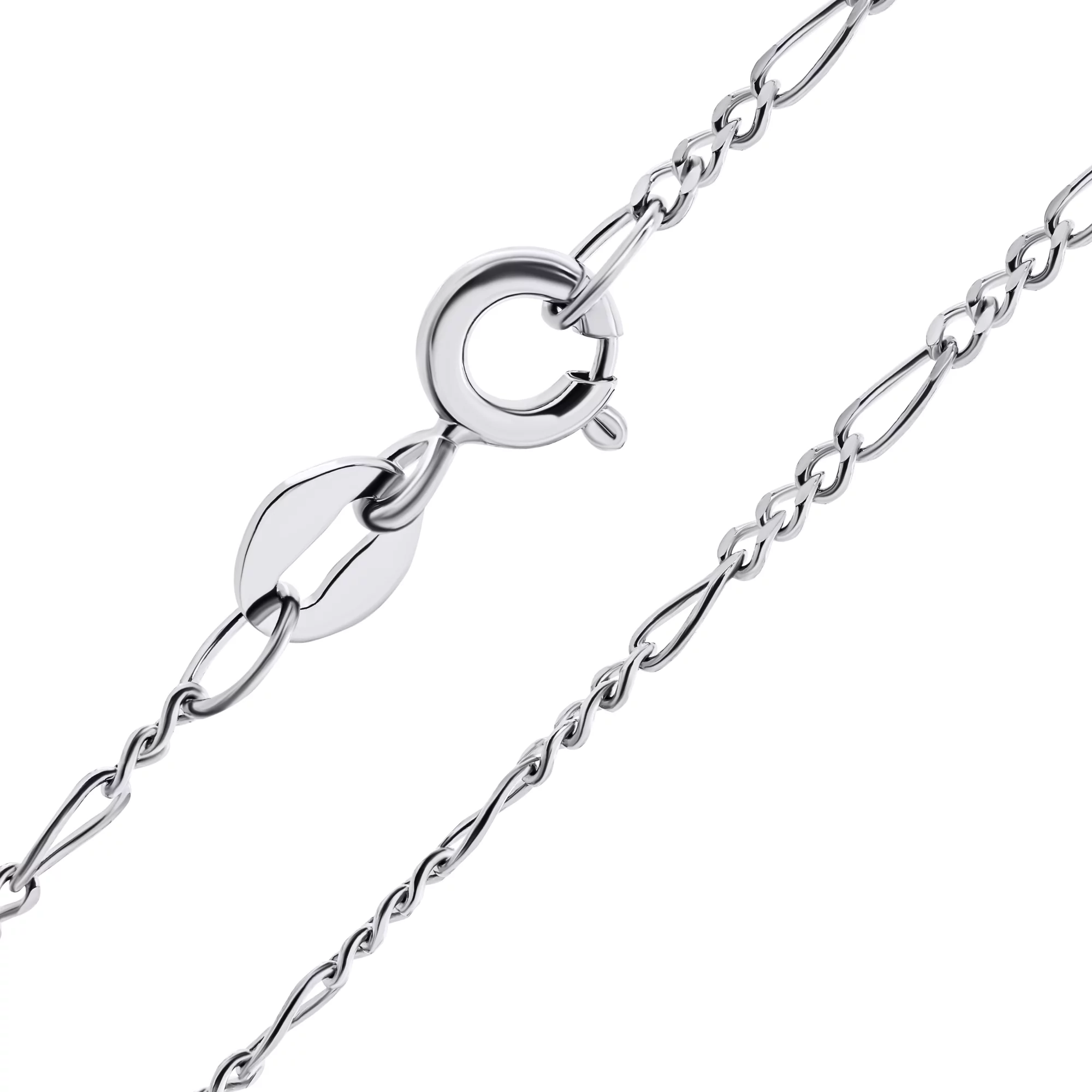 Серебряная цепочка плетение фигаро - 1529073 – изображение 1