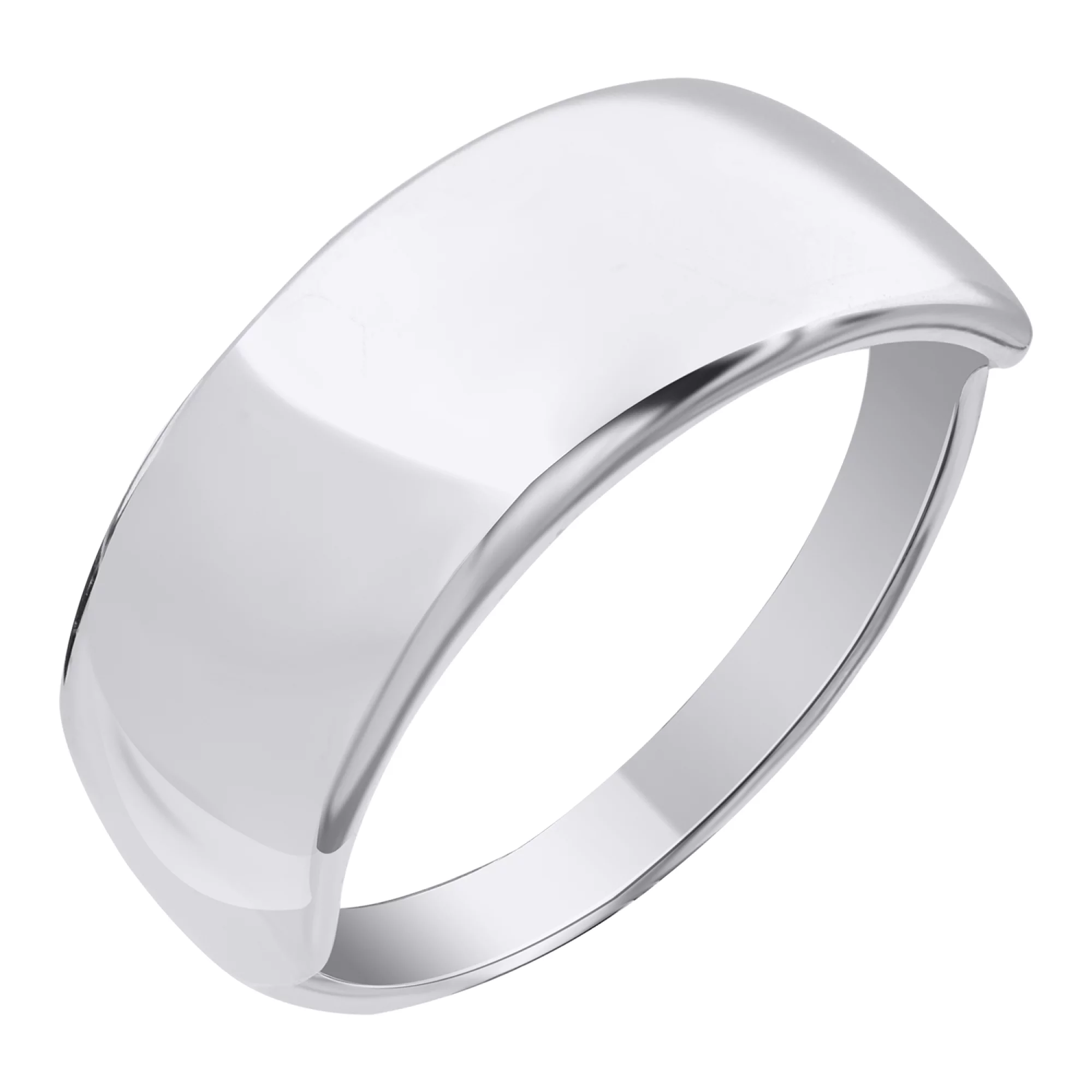Кольцо серебряное с платиновым покрытием - 878655 – изображение 1