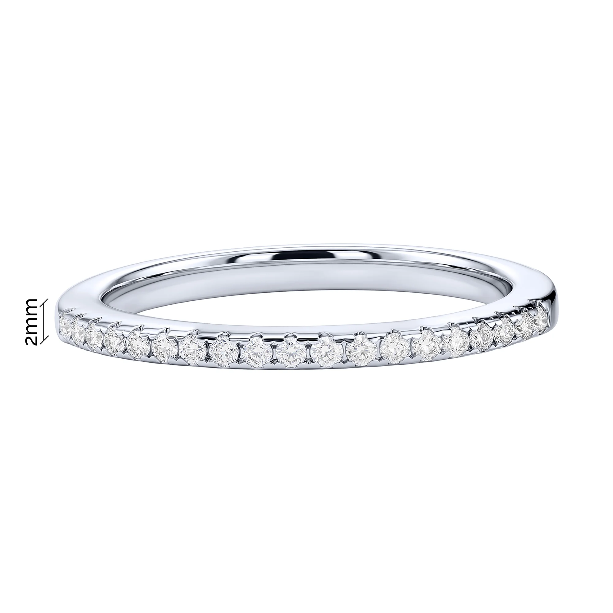 Серебряное двойное кольцо 2 в 1 с фианитами - 2289438 - 5