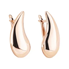 Серьги "Капля" в красном золоте - 2051403