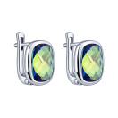 Сережки из серебра с мистик топазом - 2263951