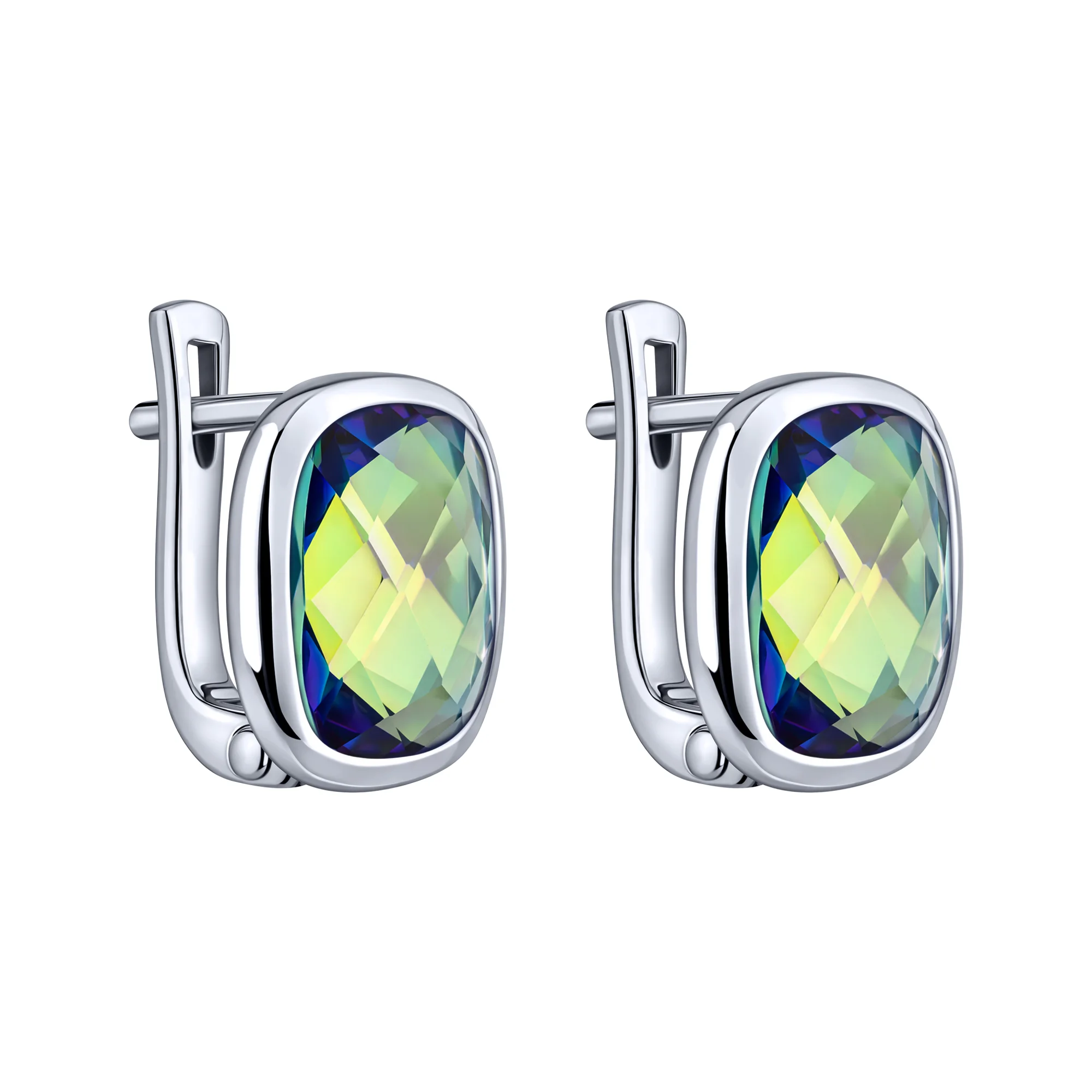 Сережки из серебра с мистик топазом - 2263951 - 1